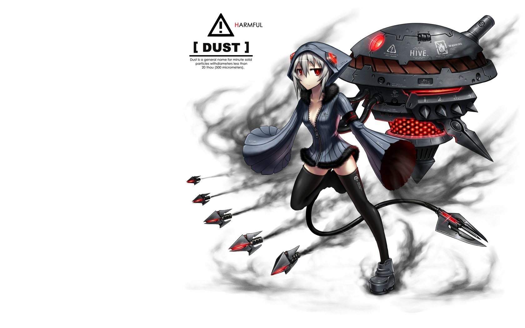 Anime 1680x1050 anime girls red eyes anime white background science fiction tail simple background mecha girls