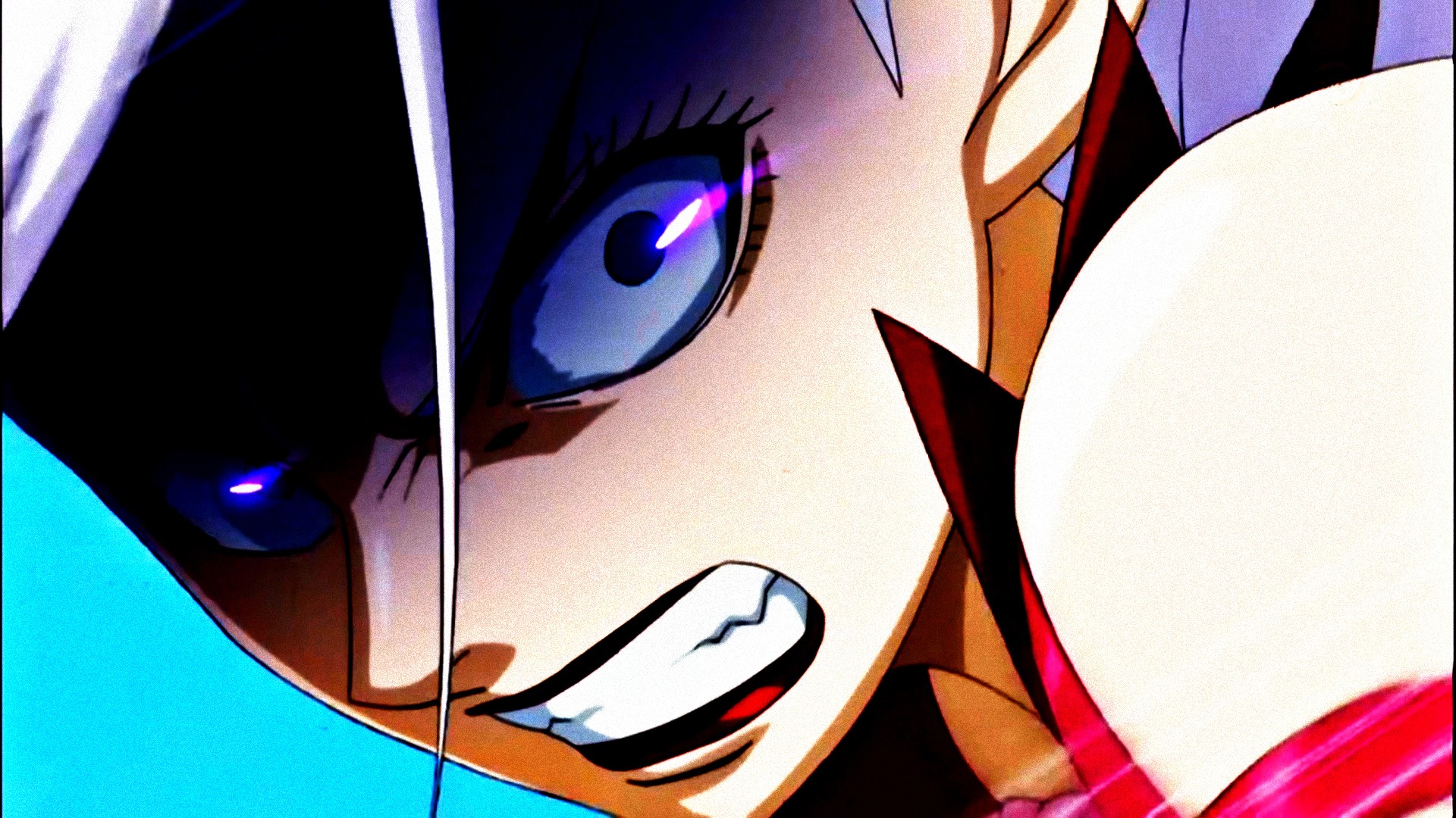 Anime 1920x1080 Fairy Tail anime girls anime face blue eyes closeup angry