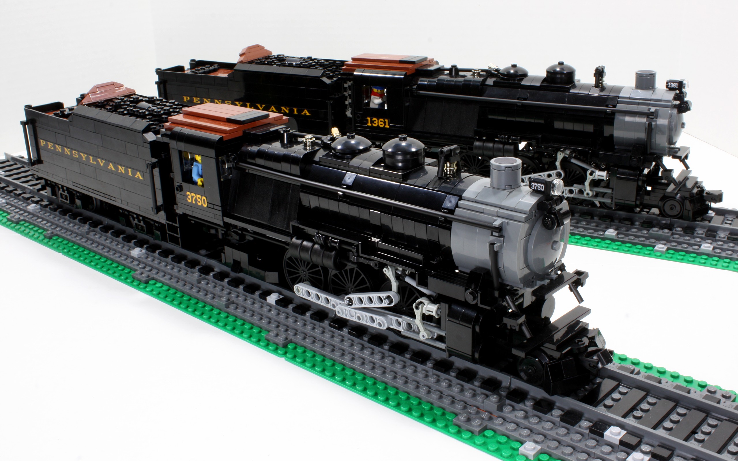 General 2560x1600 train steam locomotive LEGO toys vehicle numbers white background simple background
