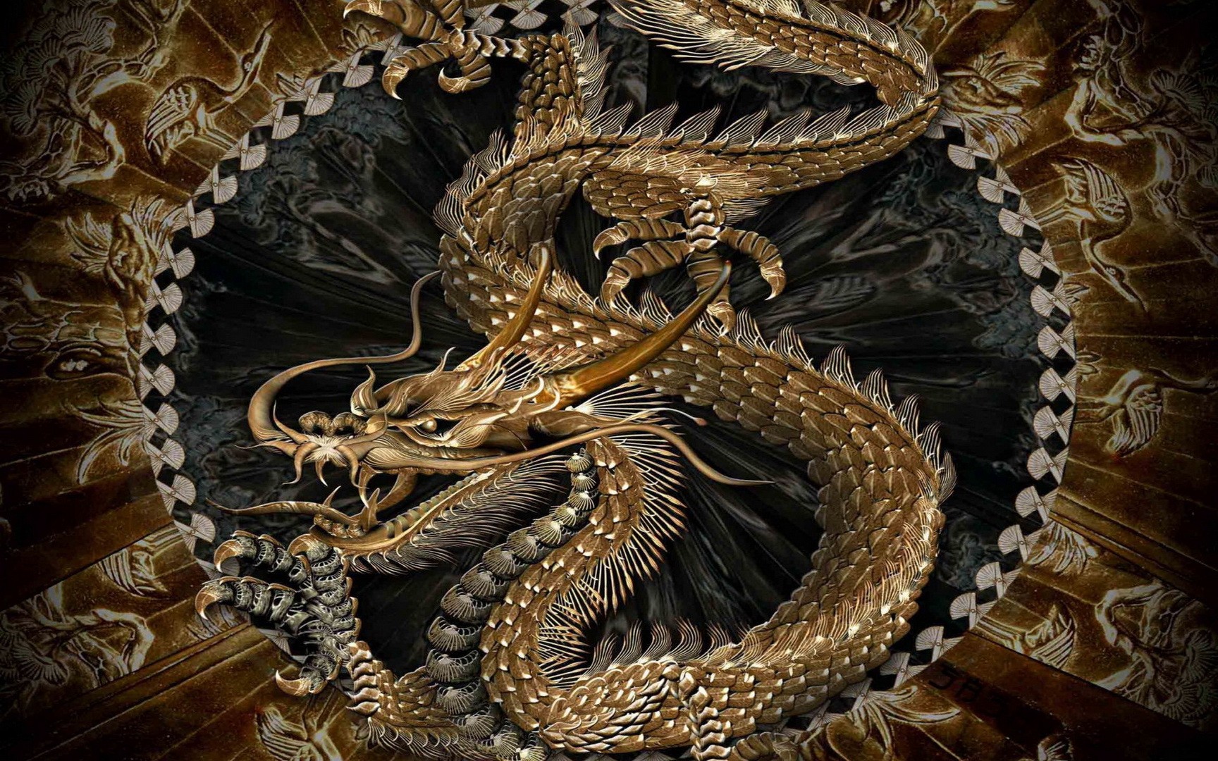 General 1728x1080 Chinese dragon dragon Asia fantasy art creature artwork
