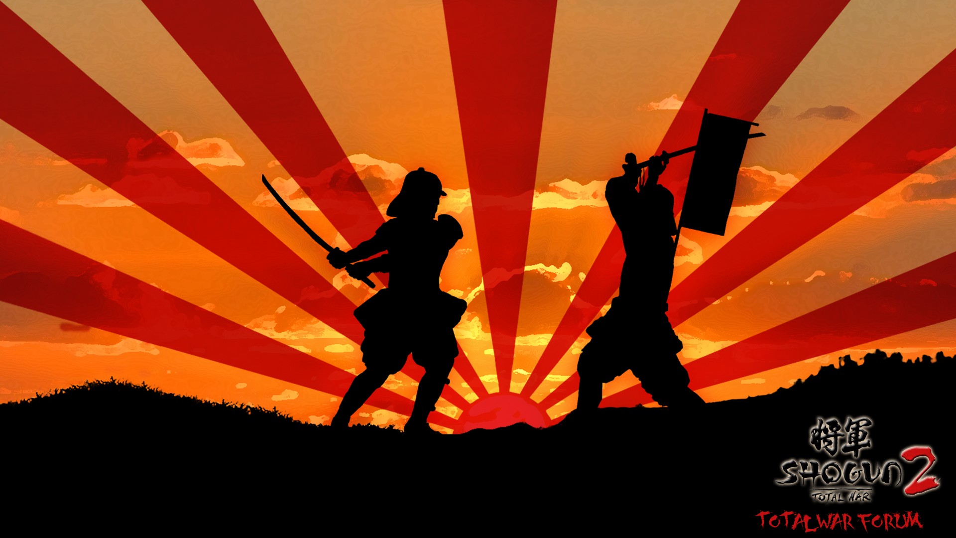 General 1920x1080 Total War: Shogun 2 Japan samurai silhouette video games warrior PC gaming video game art