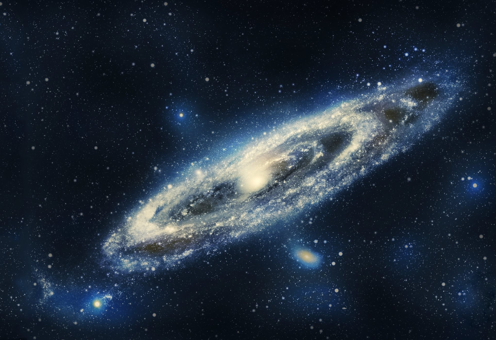 General 2048x1404 galaxy space stars space art digital art spiral galaxy