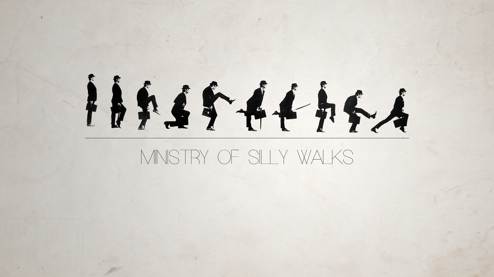 General 1920x1080 Ministry of Silly Walks minimalism Monty Python humor TV series John Cleese simple background text digital art