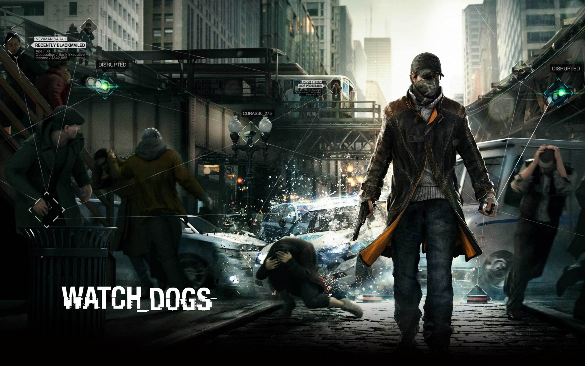 General 1920x1200 Watch_Dogs video games 2014 (Year) city PC gaming video game art gun video game men