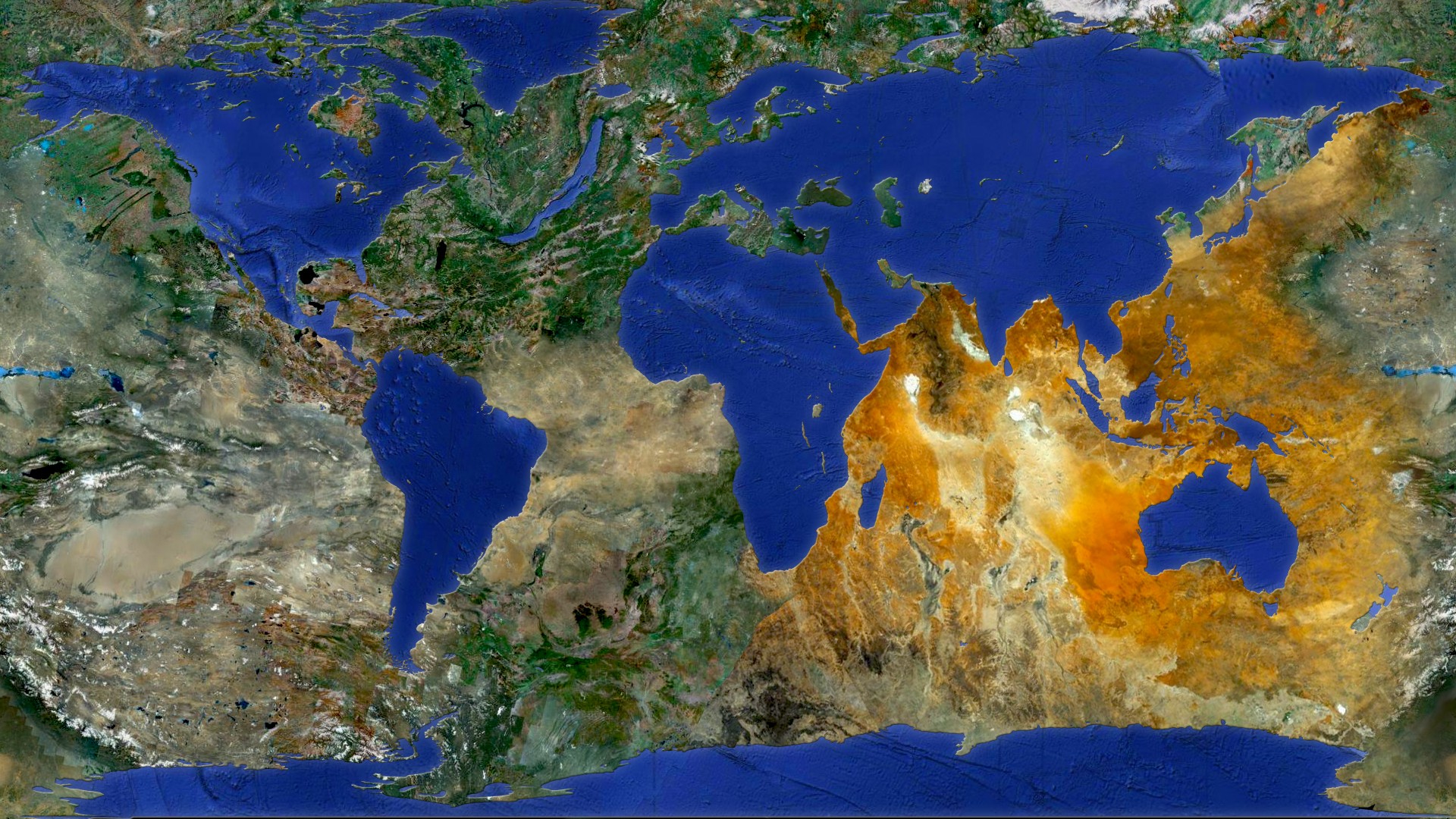 General 1920x1080 Earth map digital art inverted