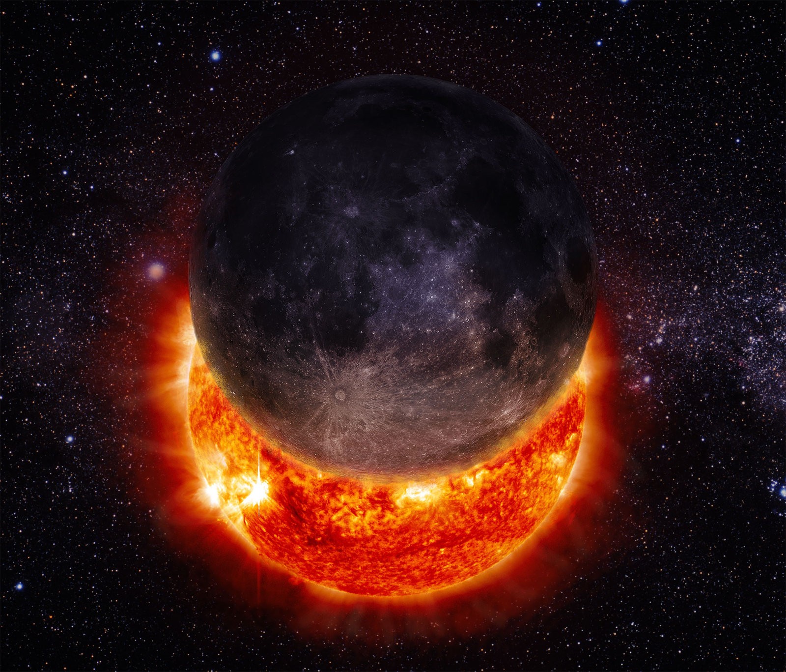 General 1600x1367 space universe Sun Moon solar eclipse stars space art digital art