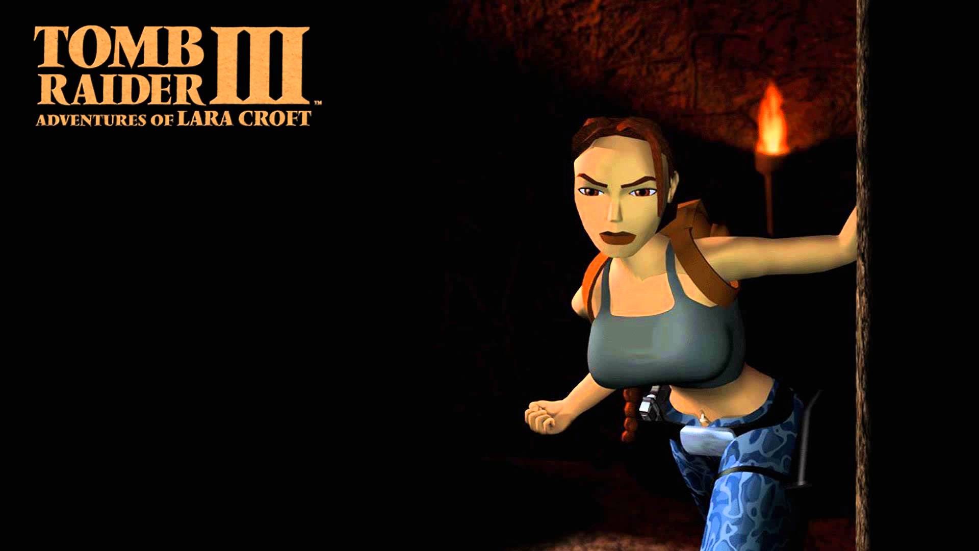 General 1920x1080 women Tomb Raider III video games boobs big boobs video game girls redhead PC gaming Lara Croft (Tomb Raider) video game characters