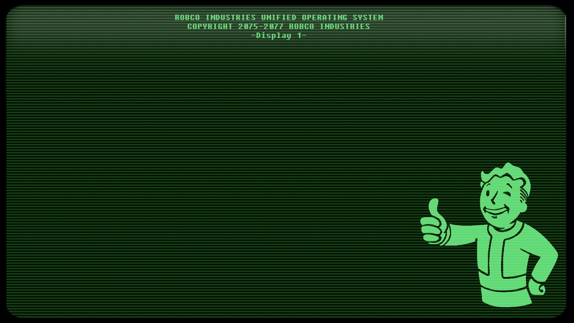 General 1920x1080 Fallout 3 video games Pip-Boy PC gaming numbers computer screen smiling thumbs up video game art lines one eye closed digital art