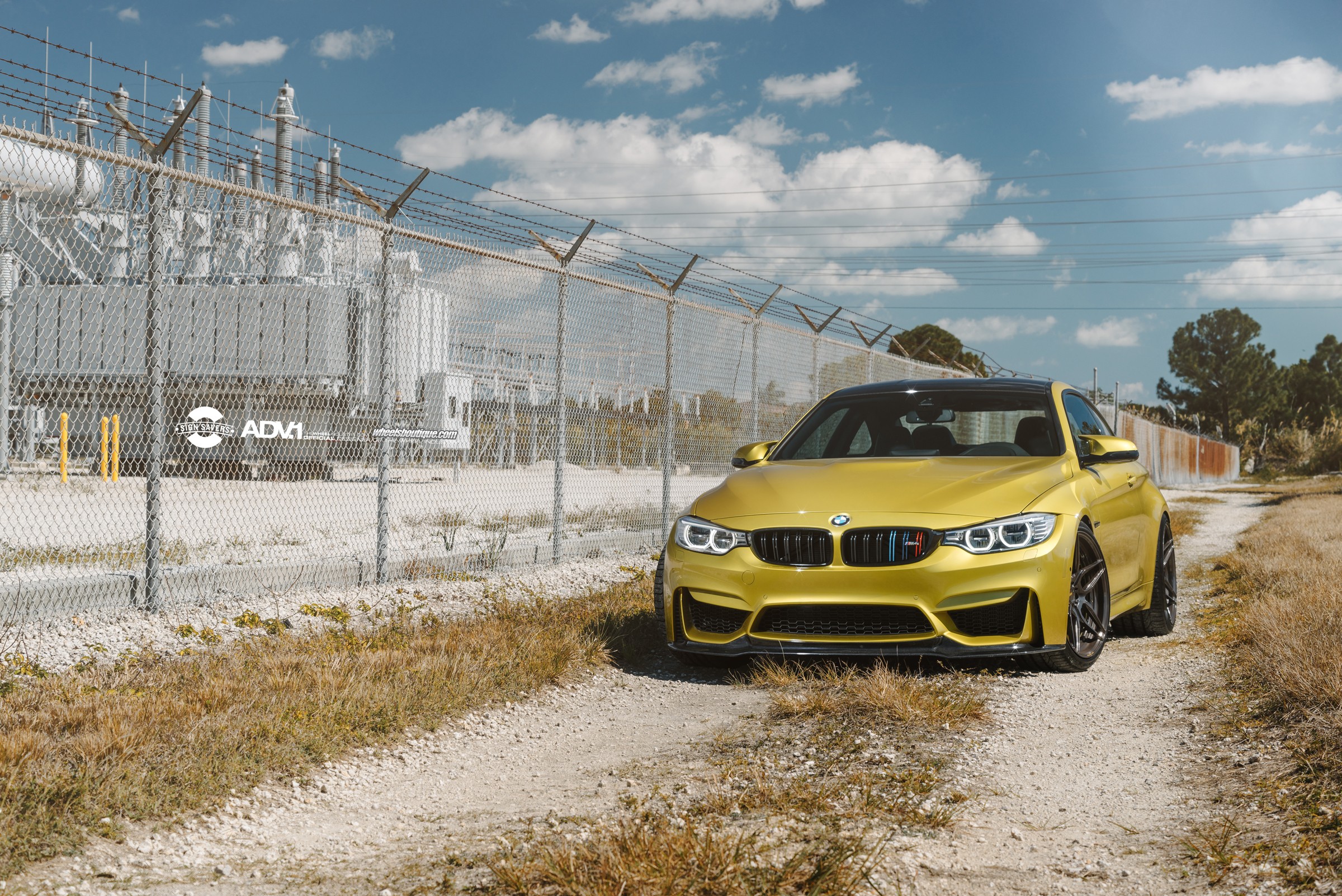 General 2400x1602 BMW BMW M4 ADV.1 Austin Yellow car vehicle fence yellow cars German cars
