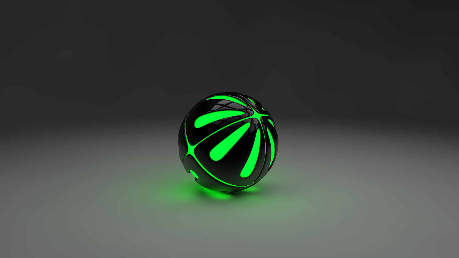General 1920x1080 ball CGI green simple background sphere