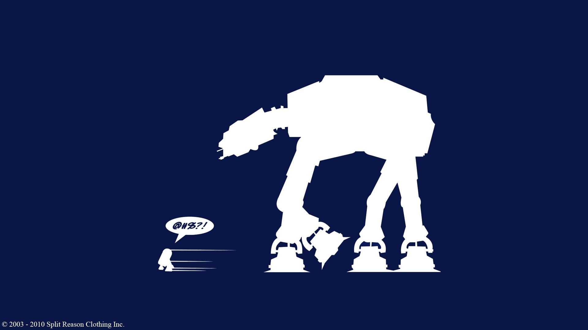 General 1920x1080 humor AT-AT 2010 (Year) minimalism blue background Star Wars Humor science fiction simple background vehicle Star Wars Droids