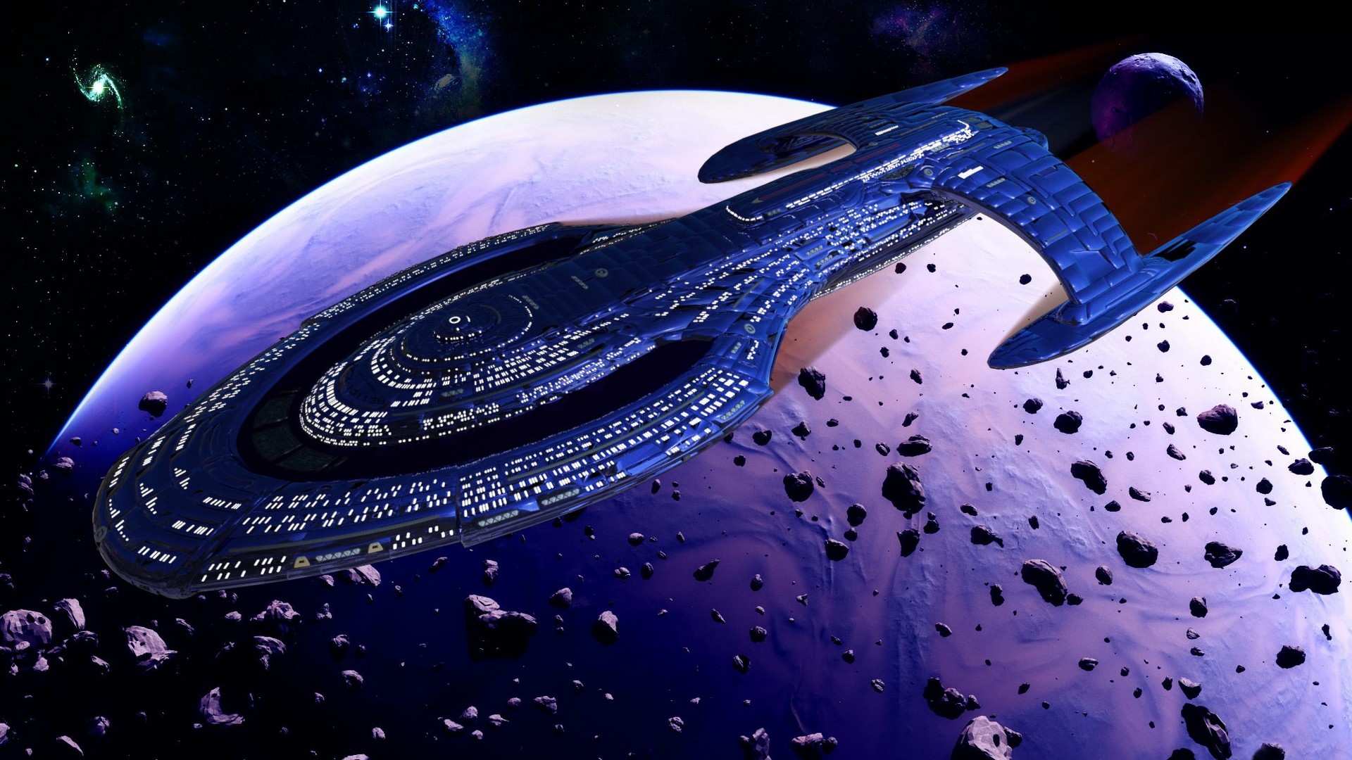 General 1920x1080 Star Trek CGI vehicle space planet science fiction spaceship Star Trek Ships digital art