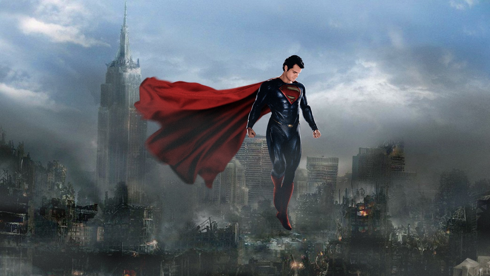 General 1920x1080 Superman Henry Cavill Man of Steel movies superhero ruins cape actor cityscape Aquaman