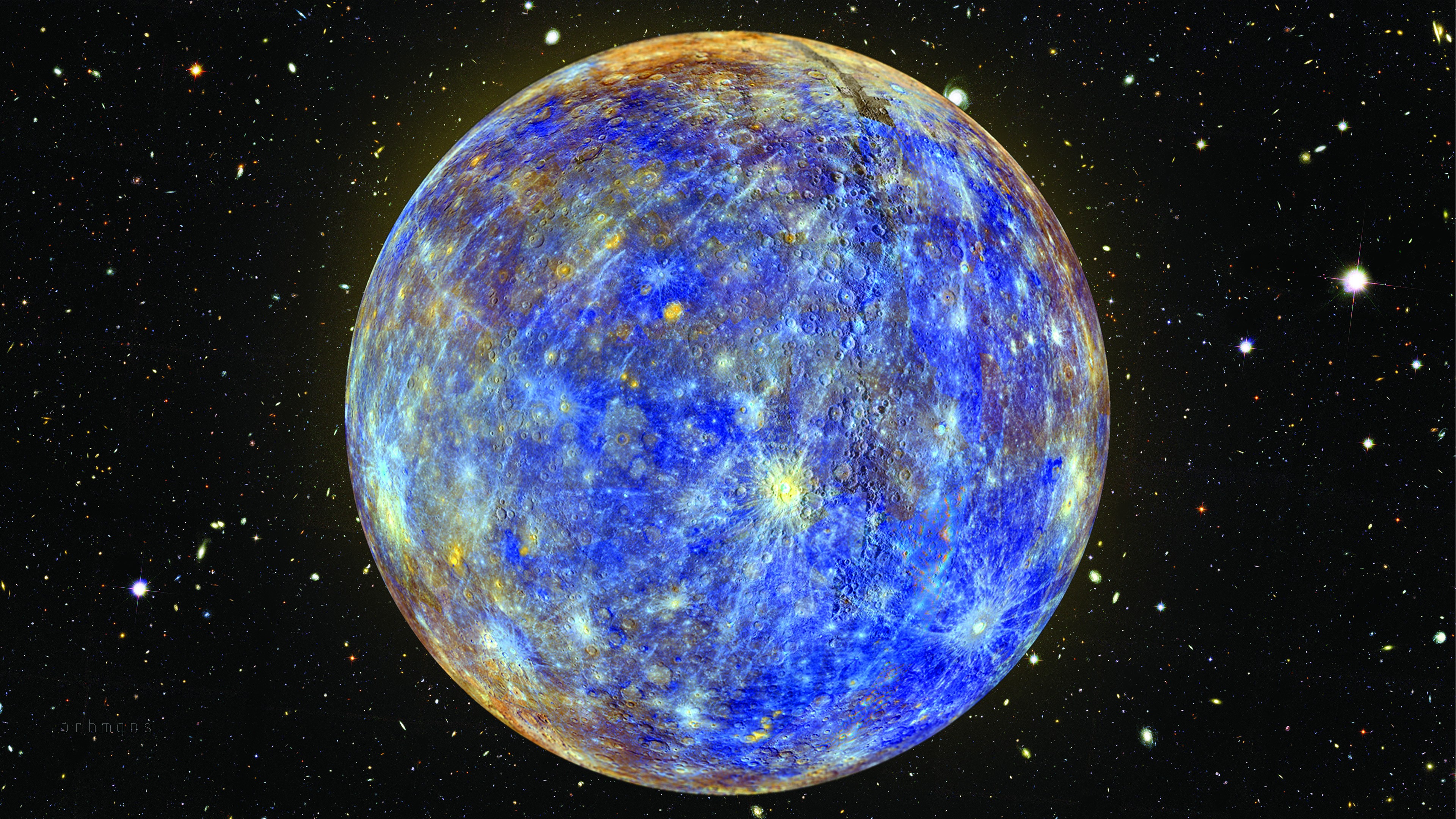General 3840x2160 Hubble Deep Field space stars blue Mercury NASA planet photoshopped spectrography Hubble