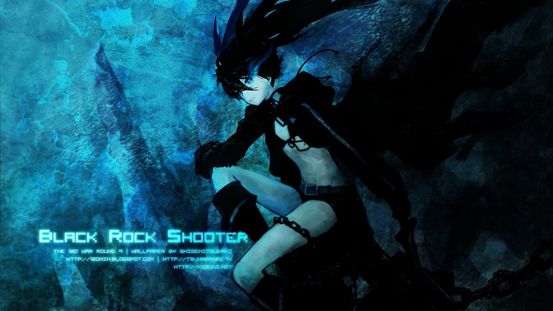 Anime 1920x1080 Black Rock Shooter anime anime girls dark hair