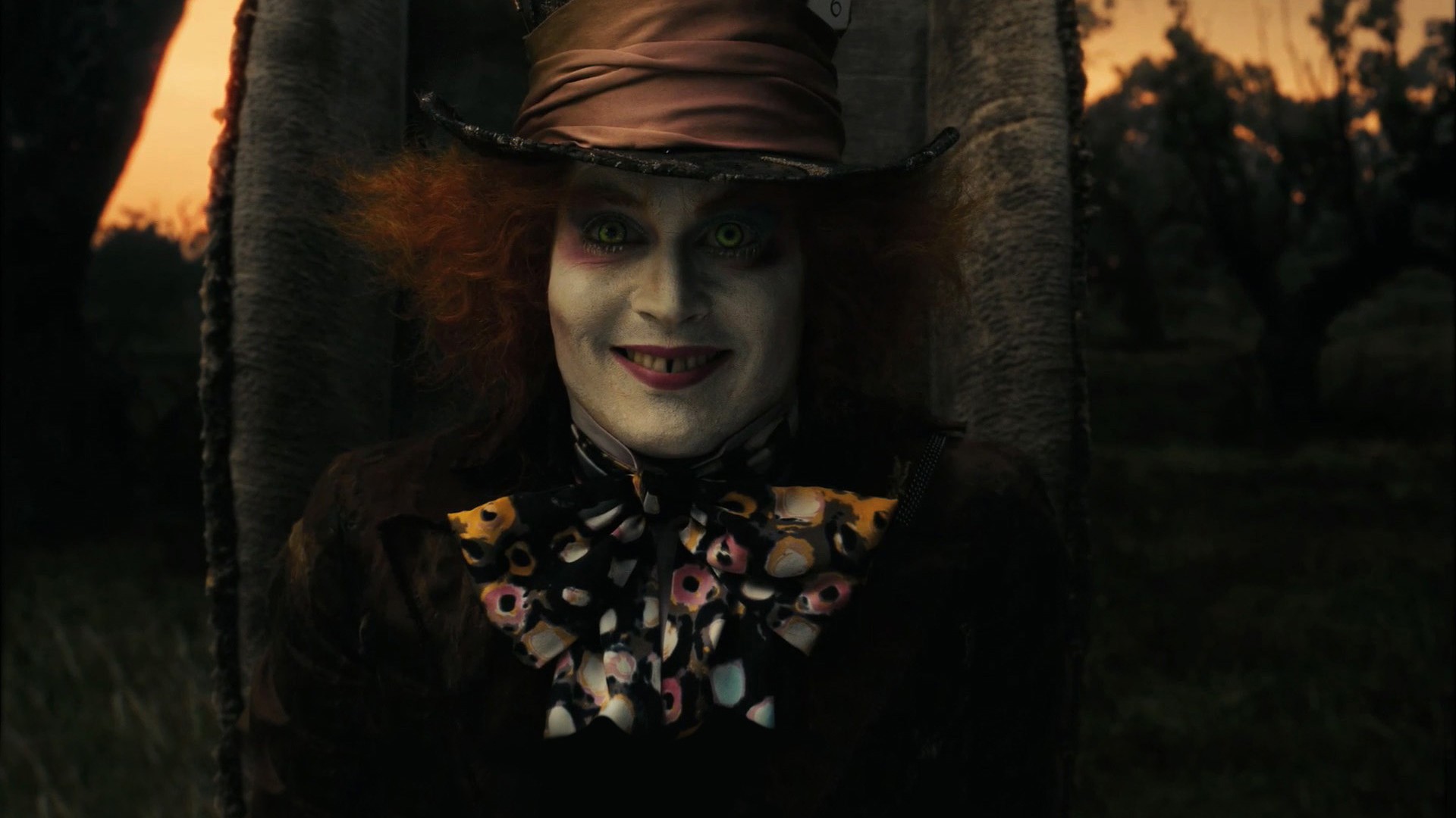 People 1920x1080 Alice in Wonderland Mad Hatter Johnny Depp film stills movies makeup