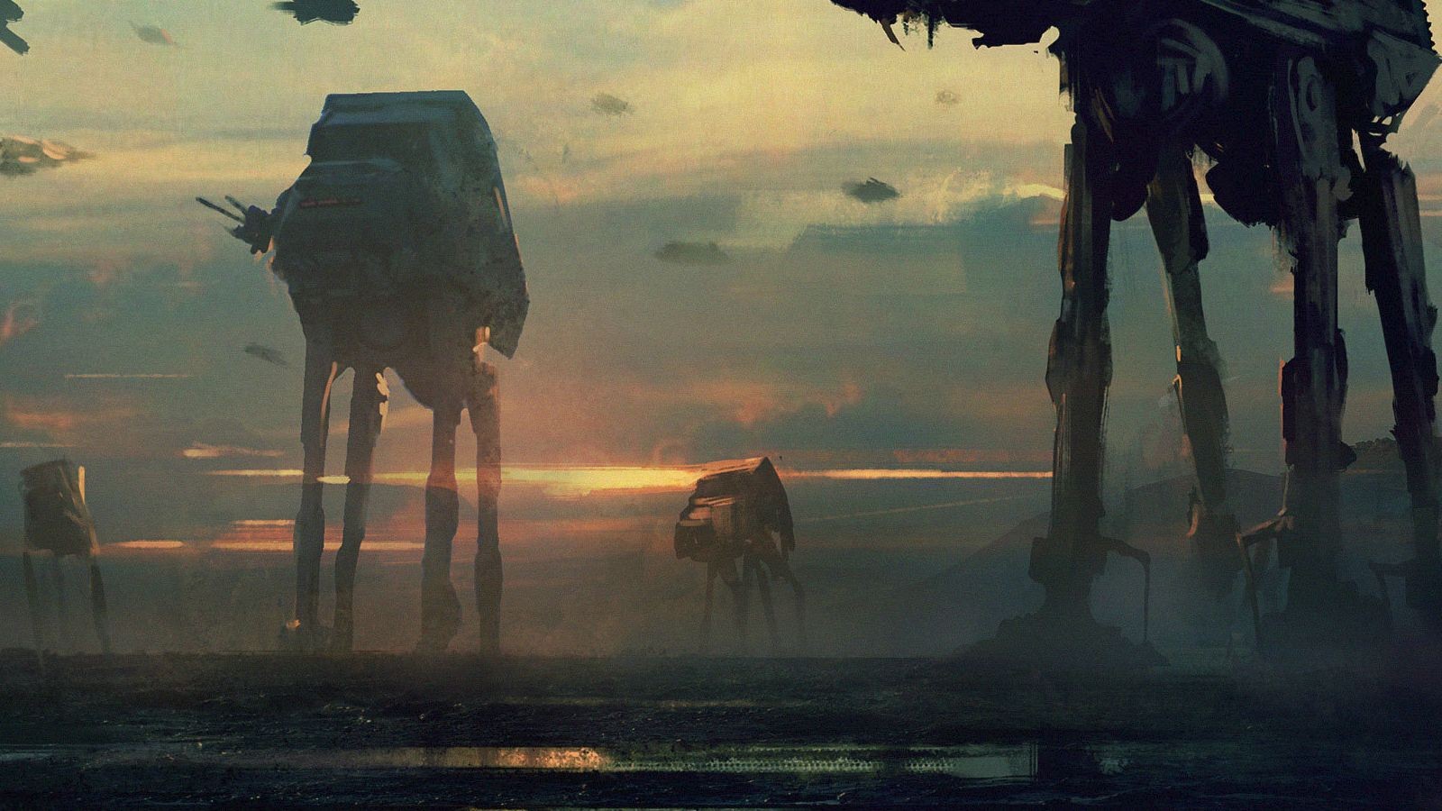 General 1600x900 Star Wars artwork science fiction AT-AT Imperial Forces vehicle
