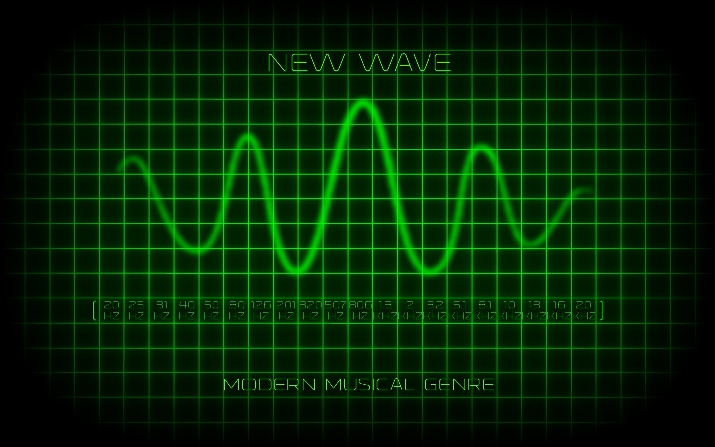 General 1440x900 green digital art new wave numbers music