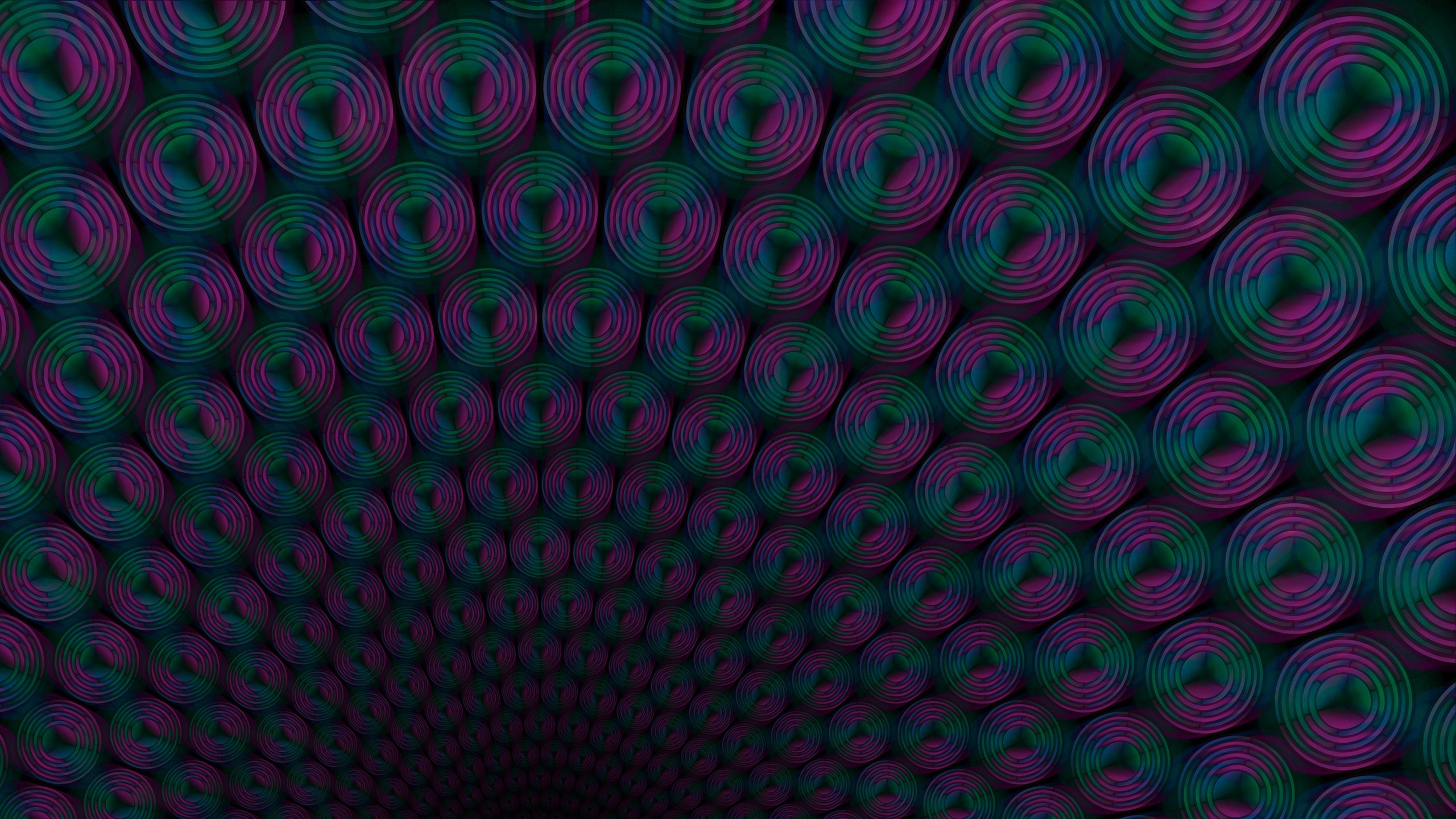 General 2560x1440 optical illusion circle pattern artwork digital art