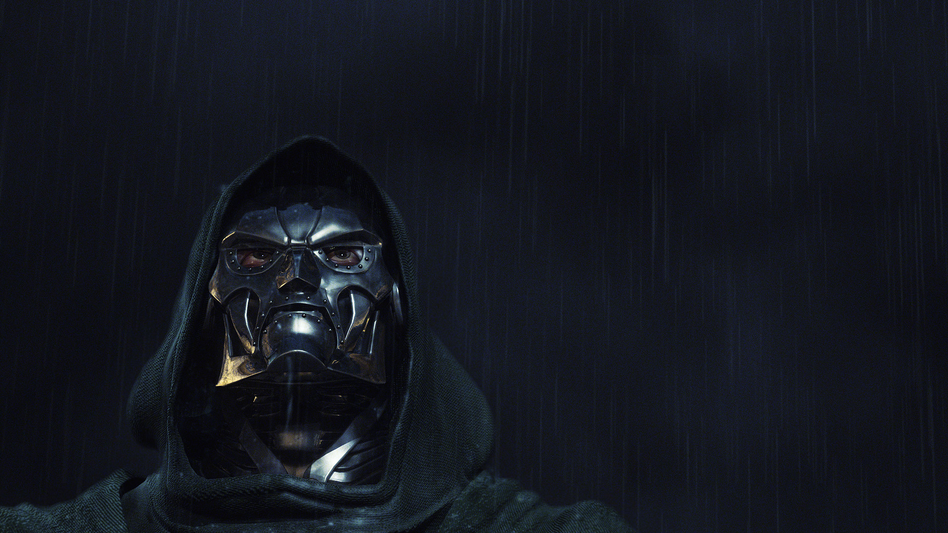 General 1920x1080 Dr. Doom Marvel Comics rain villains mask Ultimate Alliance