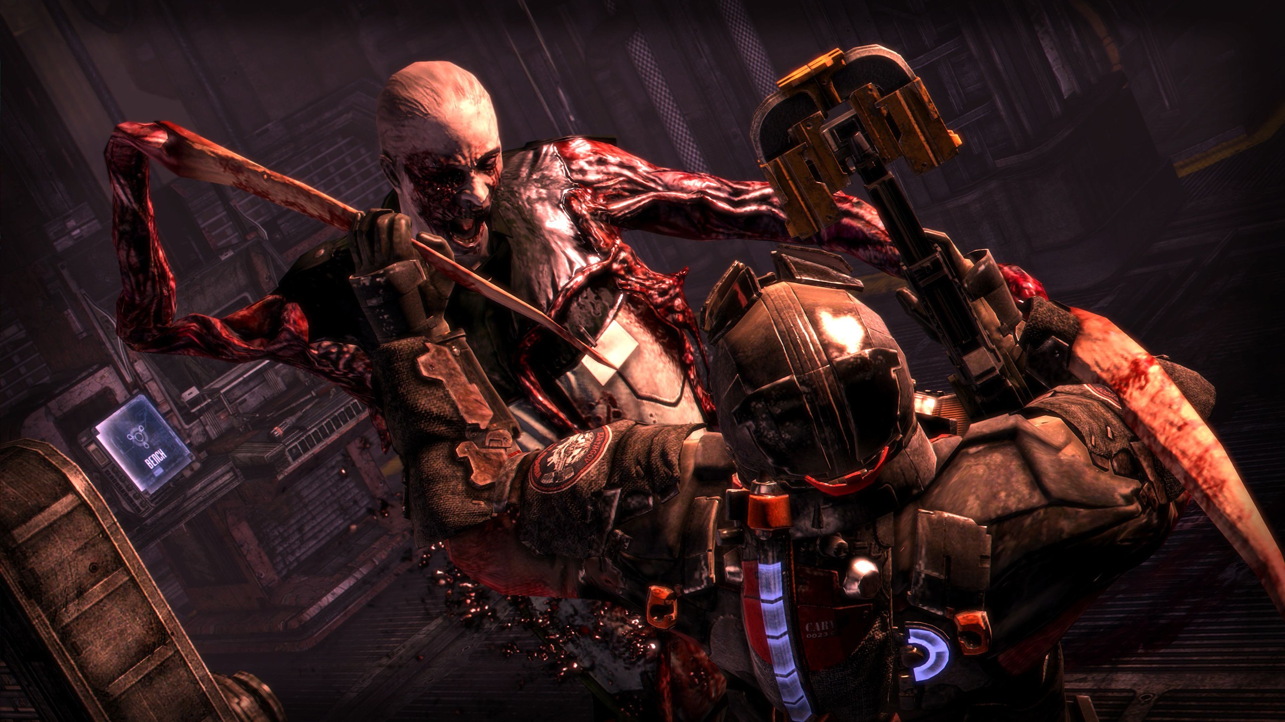 General 2560x1440 Necromorphs Dead Space Dead Space 3 Video Game Horror video games gore horror science fiction