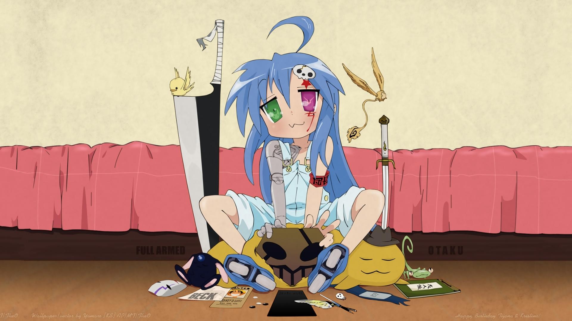 Anime 1920x1080 Katekyo Hitman Reborn! Beck Bakuman anime girls anime Full Metal Alchemist blue hair heterochromia