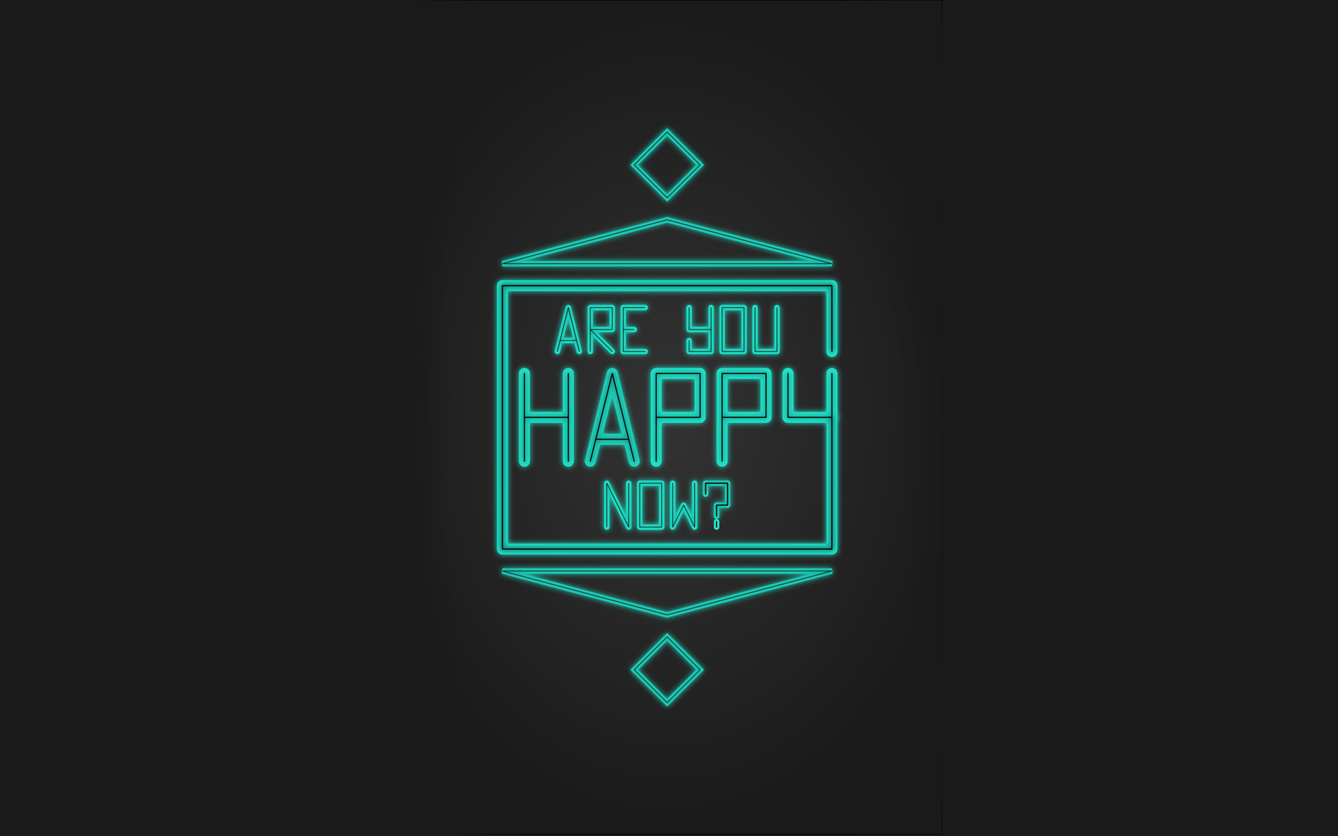 General 1920x1200 happy typography minimalism simple background gray background teal cyan black background