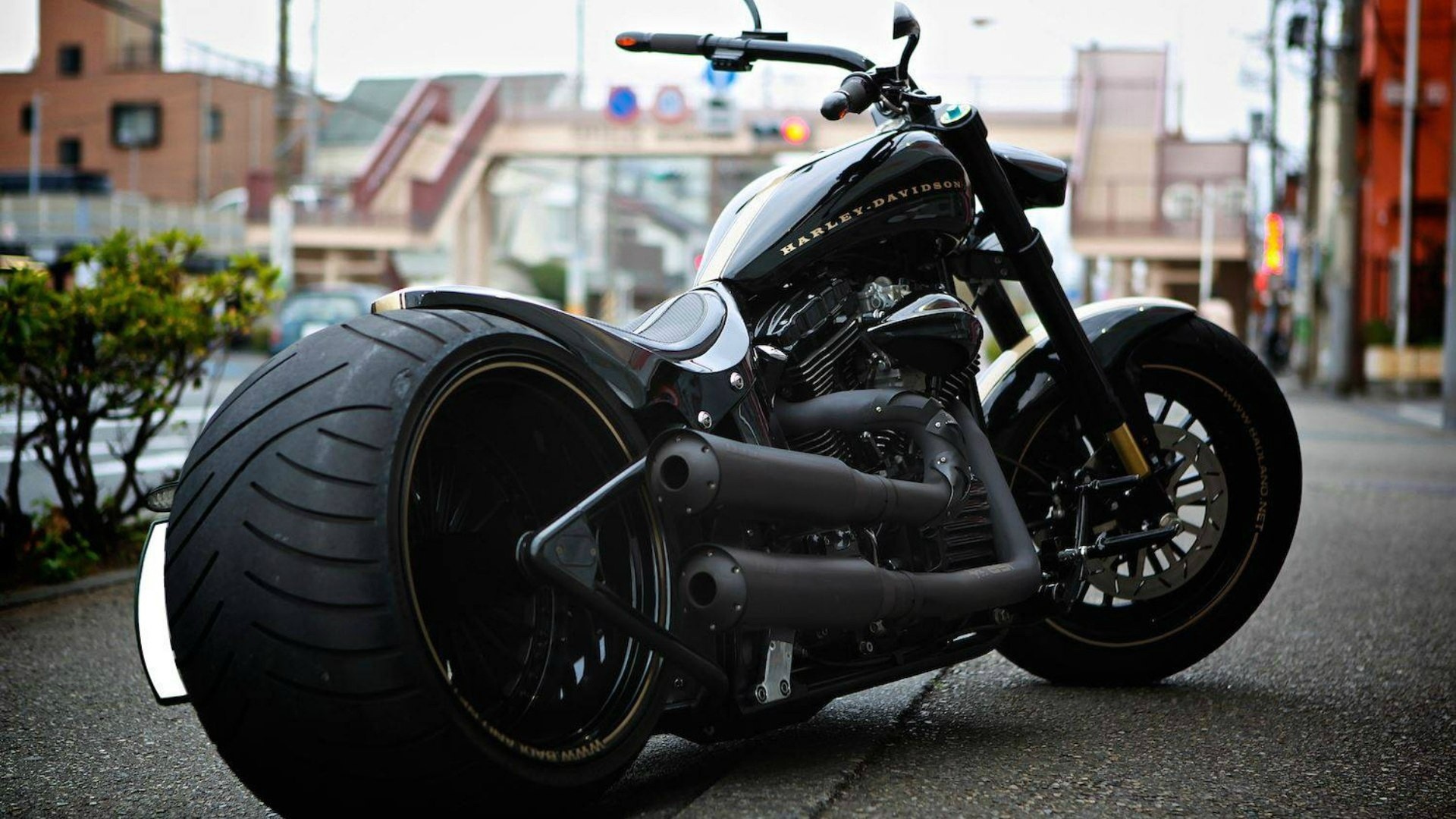 General 1920x1080 Harley-Davidson vehicle black motorcycles city American motorcycles motorcycle urban