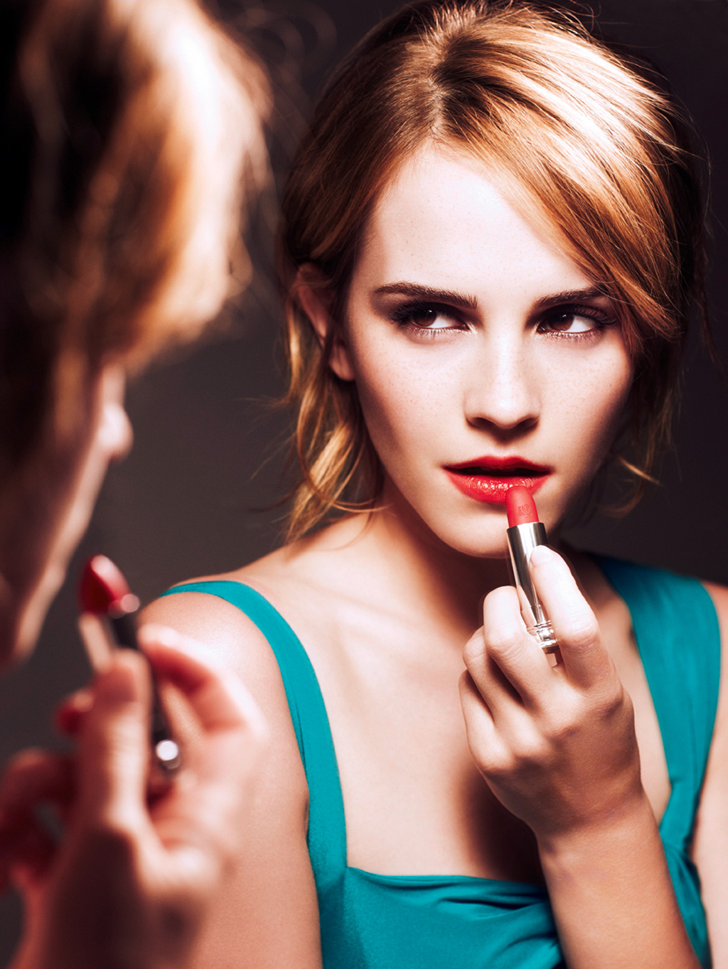 People 1050x1398 Emma Watson lipstick actress women long hair face celebrity red lipstick makeup British women