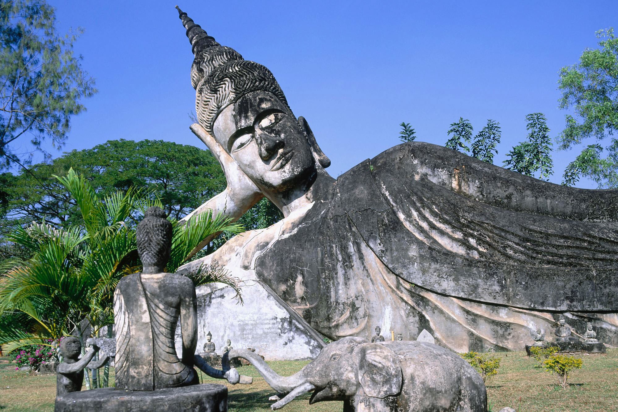 General 1999x1333 Buddha statue Laos park sculpture traditional art Asia