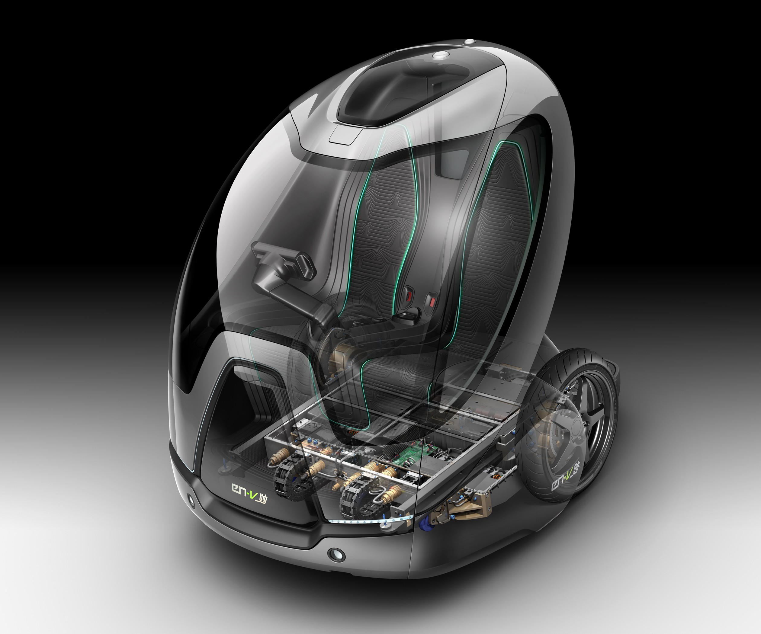 General 2520x2100 vehicle digital art CGI cockpit wheels engine electric car concept cars gradient