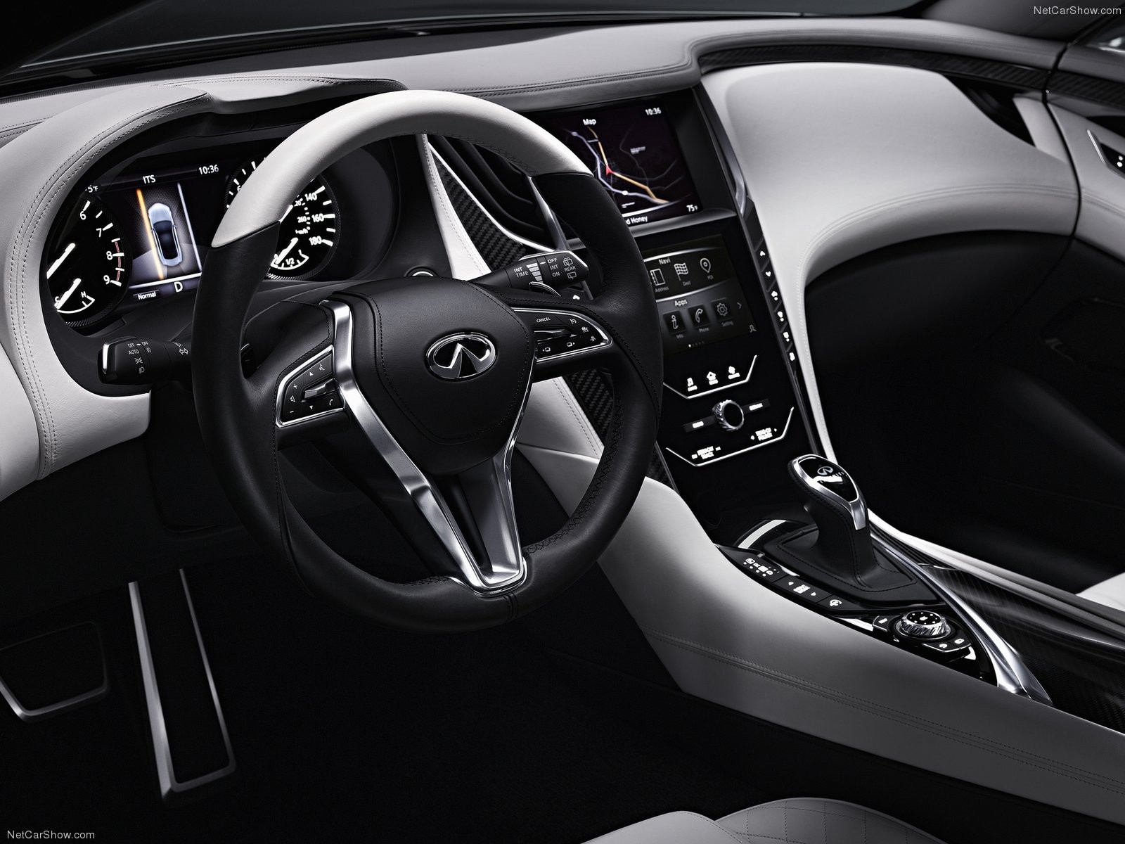 General 1600x1200 Infiniti 2015 Infiniti Q60 Coupe concept cars silver car interior steering wheel car vehicle