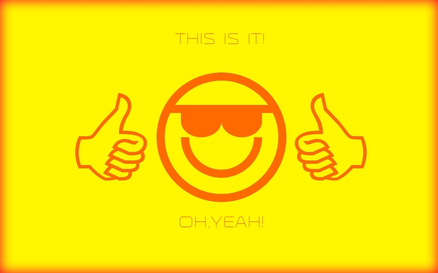General 1440x900 thumbs up smiley yellow background quote