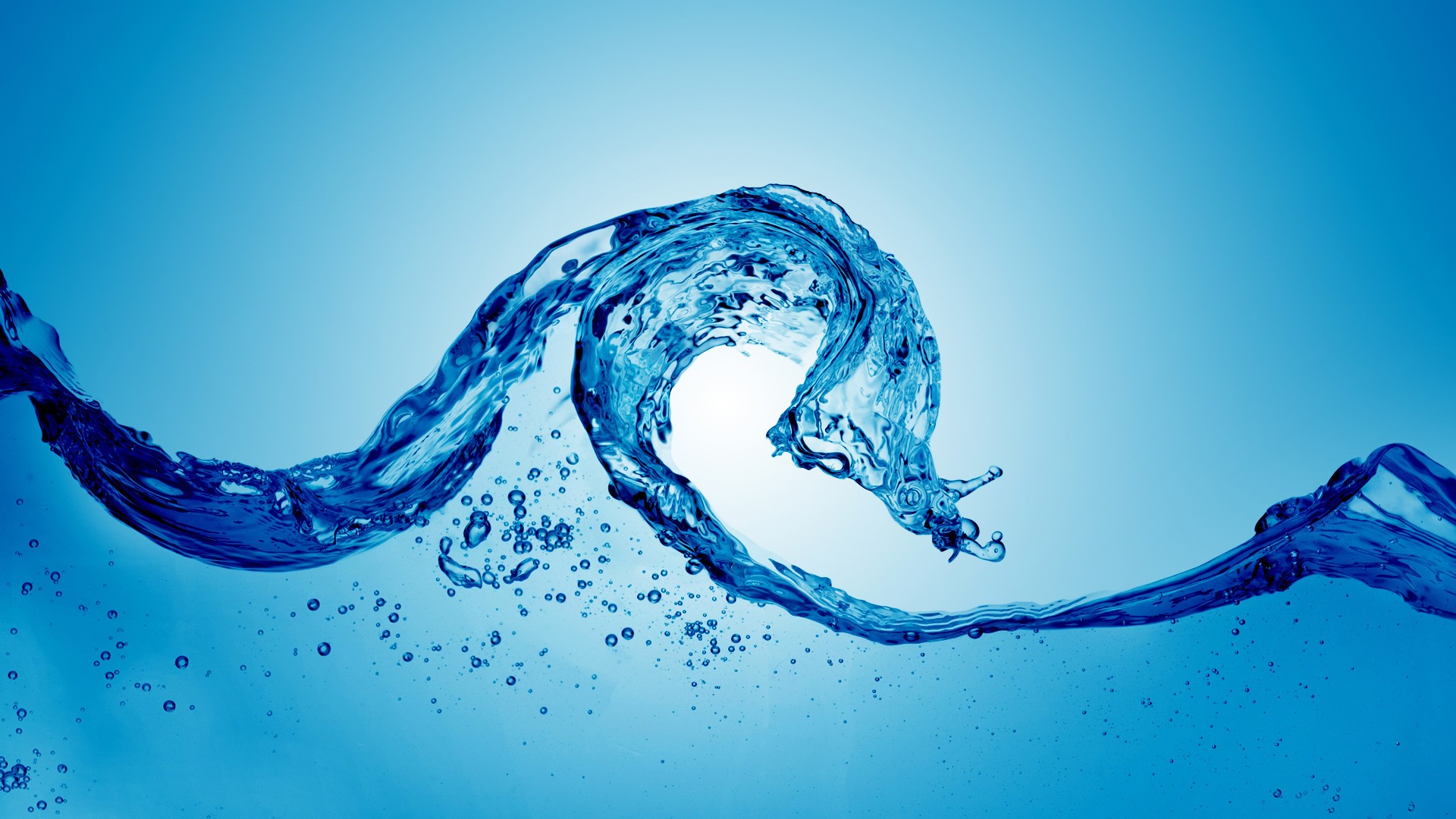 General 1920x1080 digital art water liquid blue background simple background cyan blue