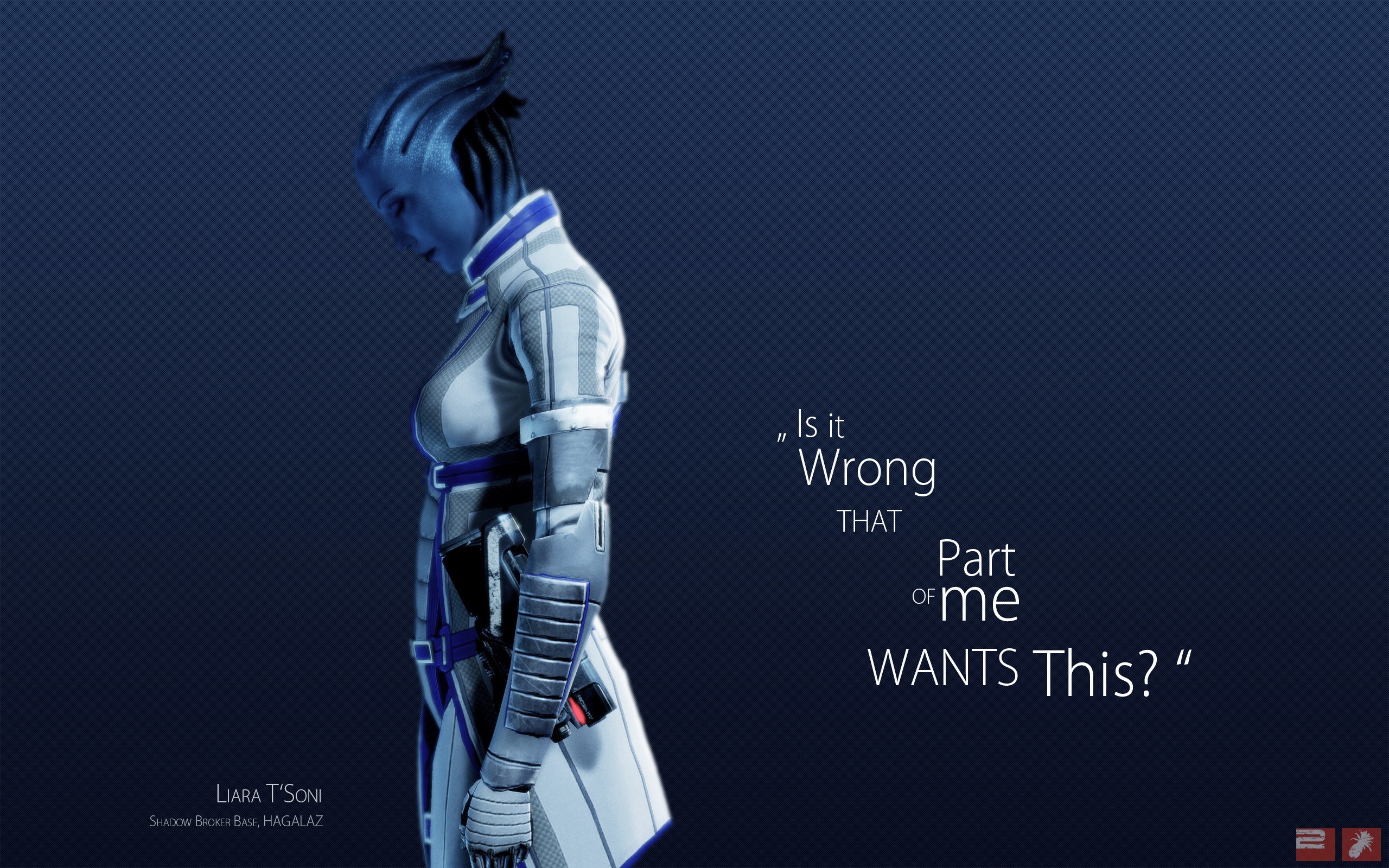 General 2560x1600 Mass Effect Mass Effect 2 Mass Effect 3 Liara T'Soni video games blue skin quote PC gaming video game art science fiction women video game girls Asari