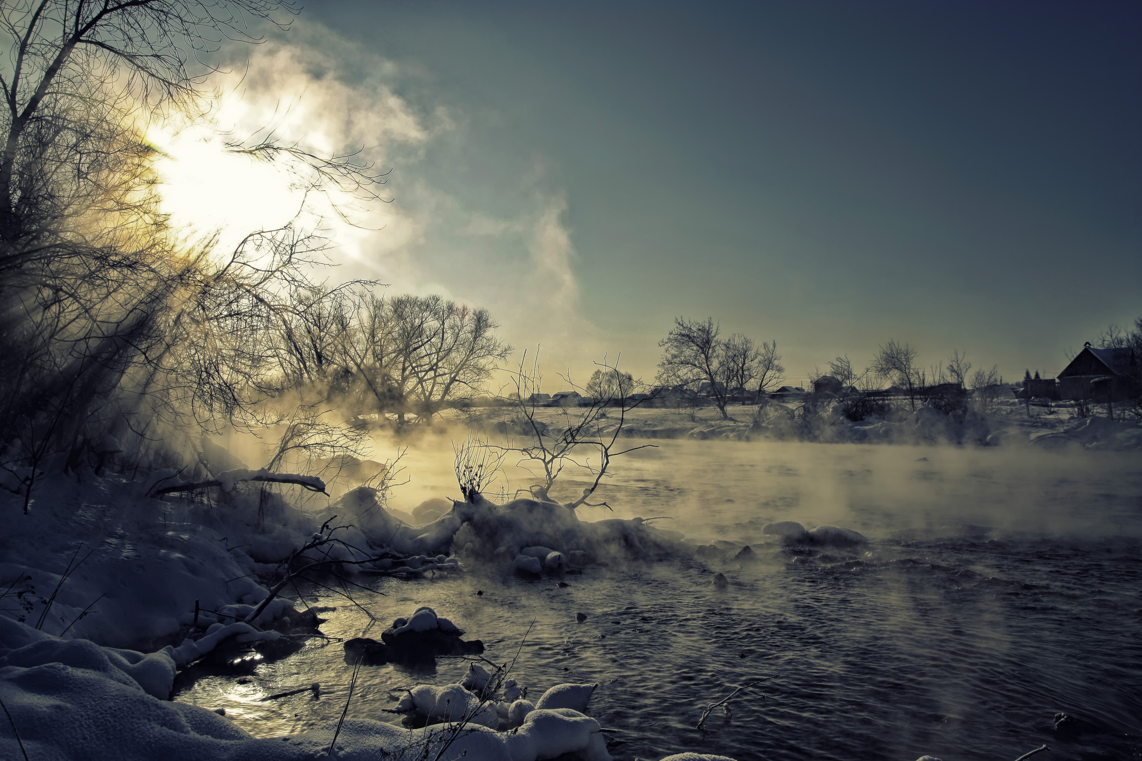 General 3888x2592 nature landscape winter snow sunlight outdoors cold ice