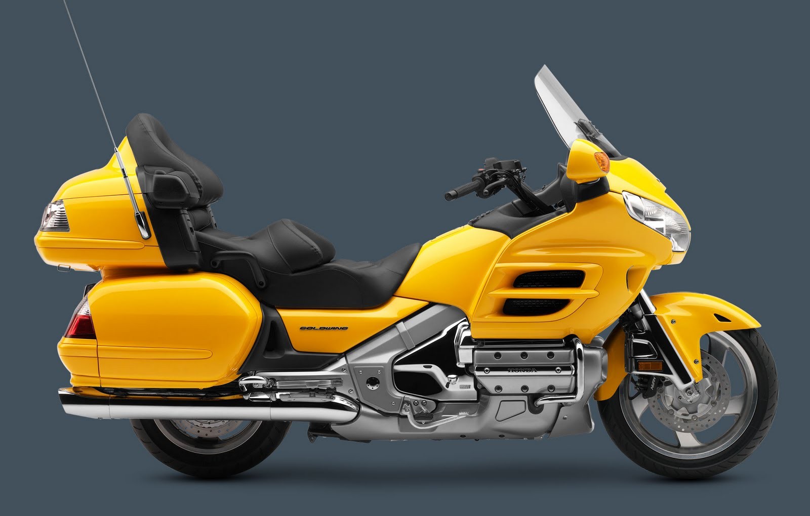 General 1600x1020 Honda Goldwing vehicle Honda yellow simple background Yellow Motorcycles Japanese motorcycles motorcycle