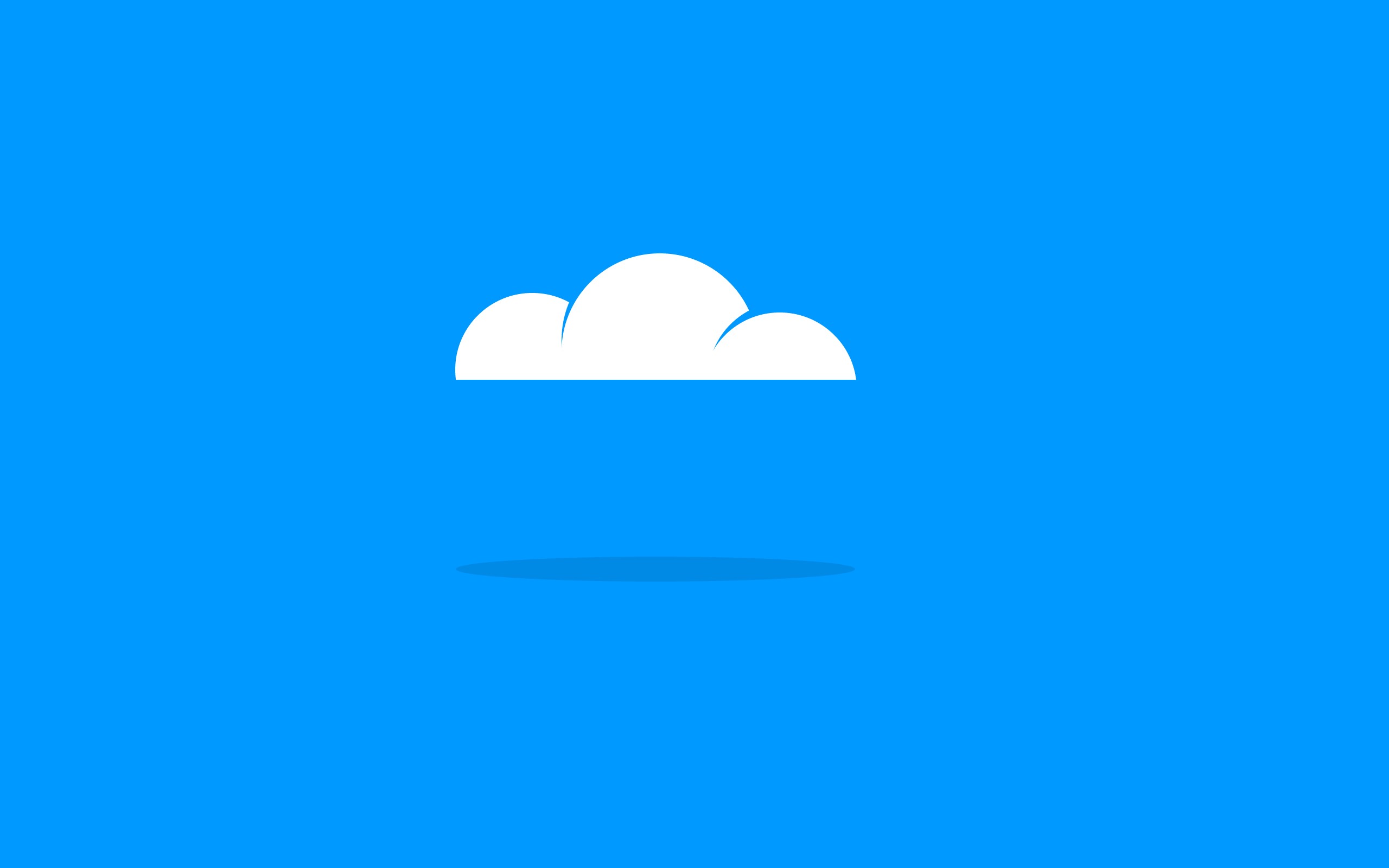 General 2560x1600 minimalism digital art clouds sky blue background simple background artwork