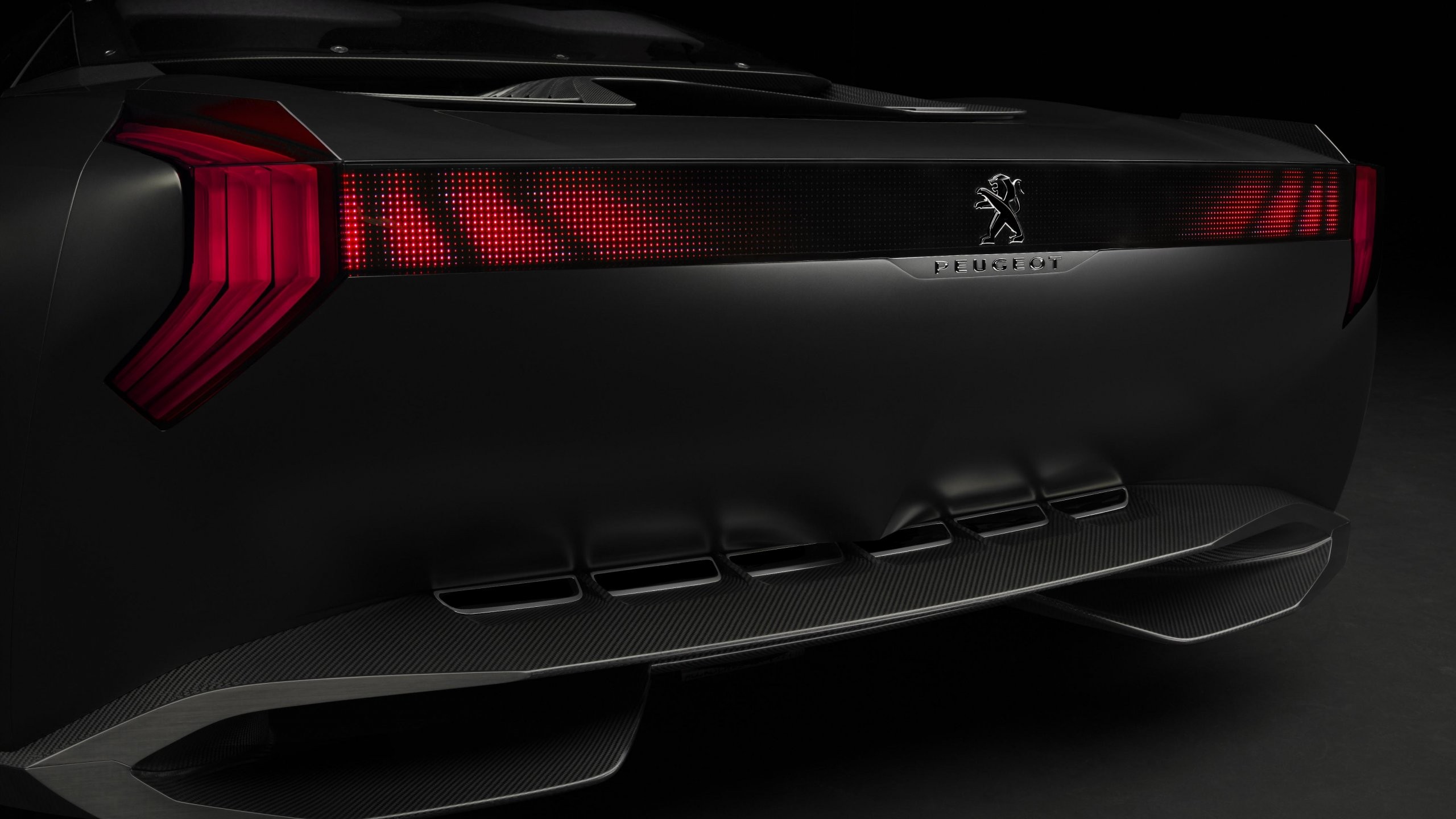 General 2560x1440 Peugeot Onyx concept cars car digital art CGI black cars vehicle