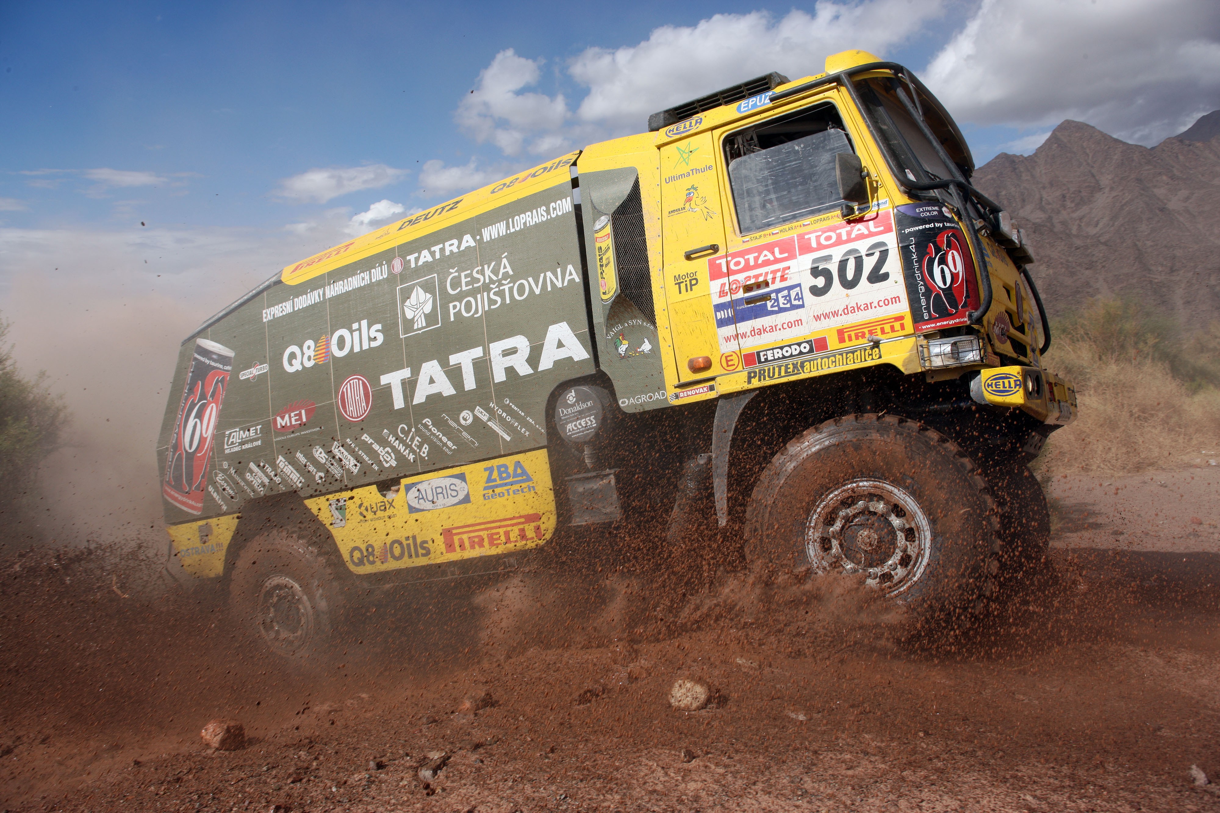 General 4000x2667 truck dirt Dakar Rally motorsport vehicle numbers livery Czech trucks