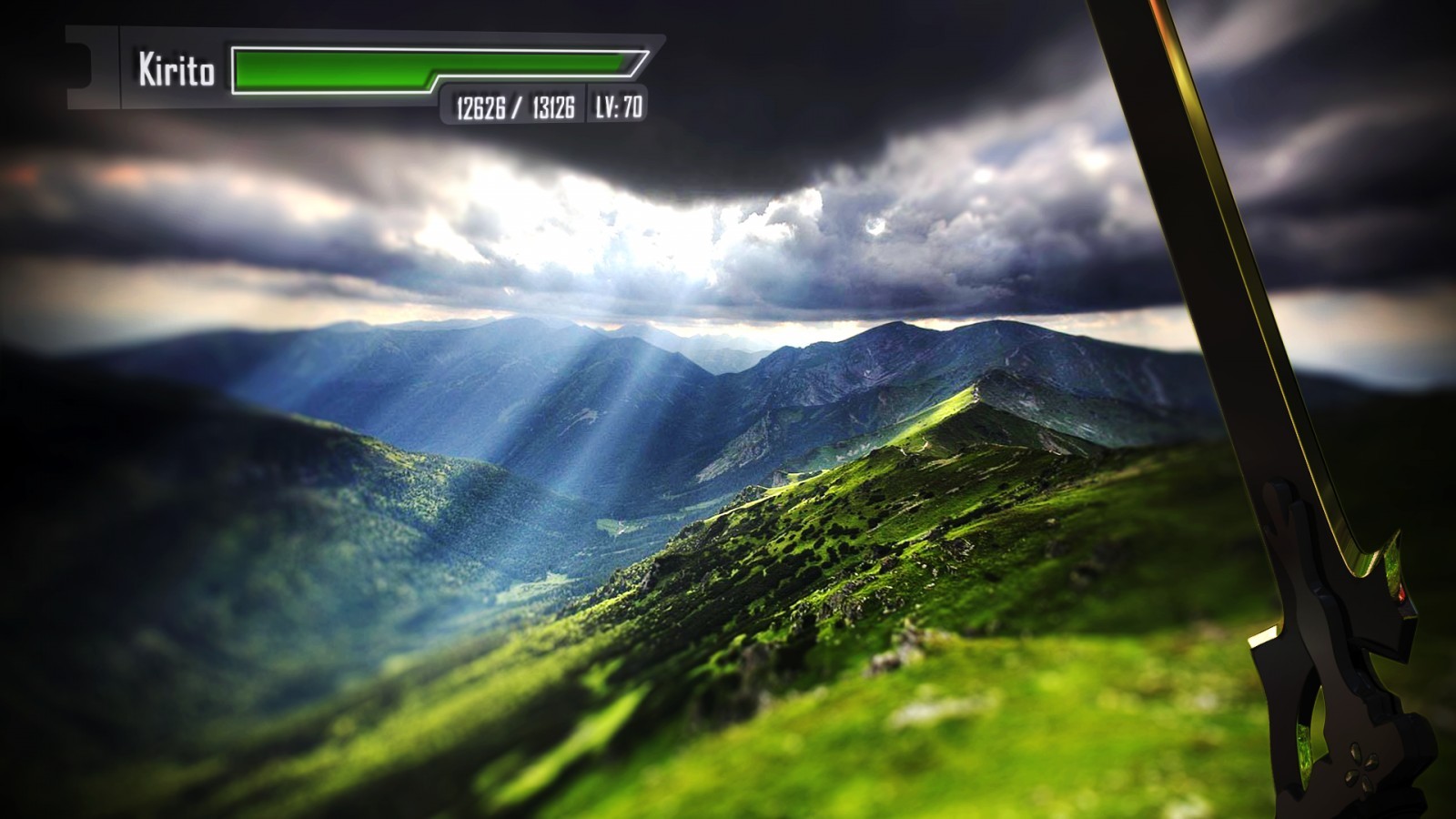 General 1600x900 Sword Art Online landscape sword anime video games PC gaming Switzerland nature mountains