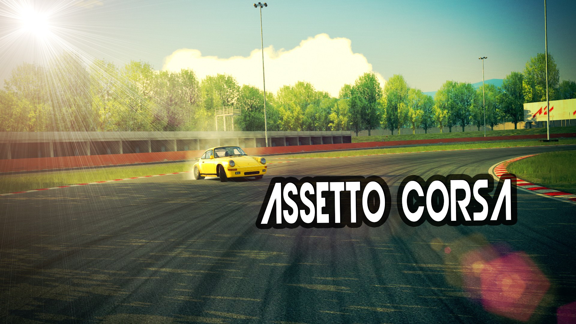 General 1920x1080 Assetto Corsa video games RUF car racing PC gaming Porsche drift yellow cars vehicle