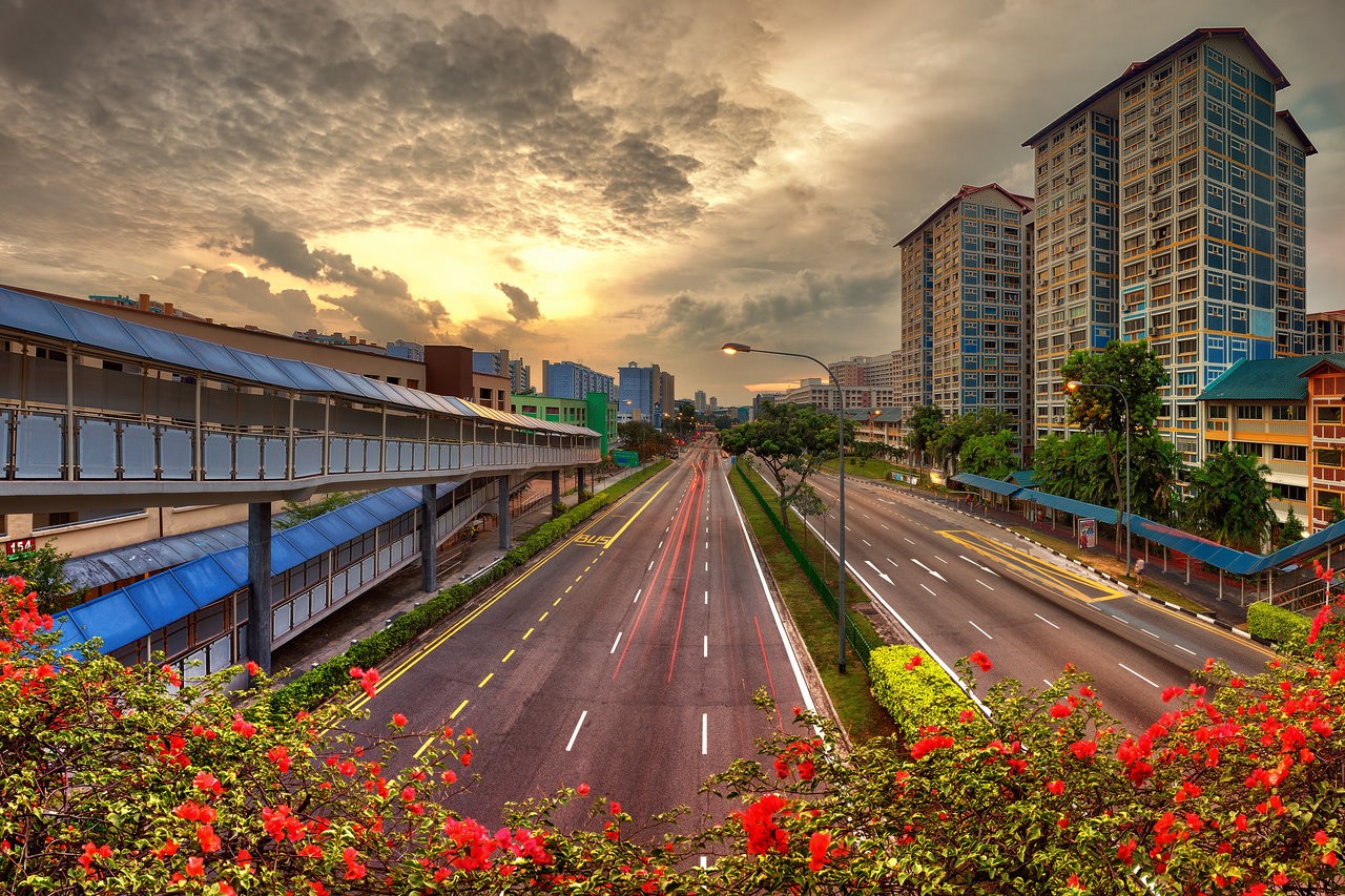General 1280x853 highway long exposure flowers cityscape road sky clouds city sunlight