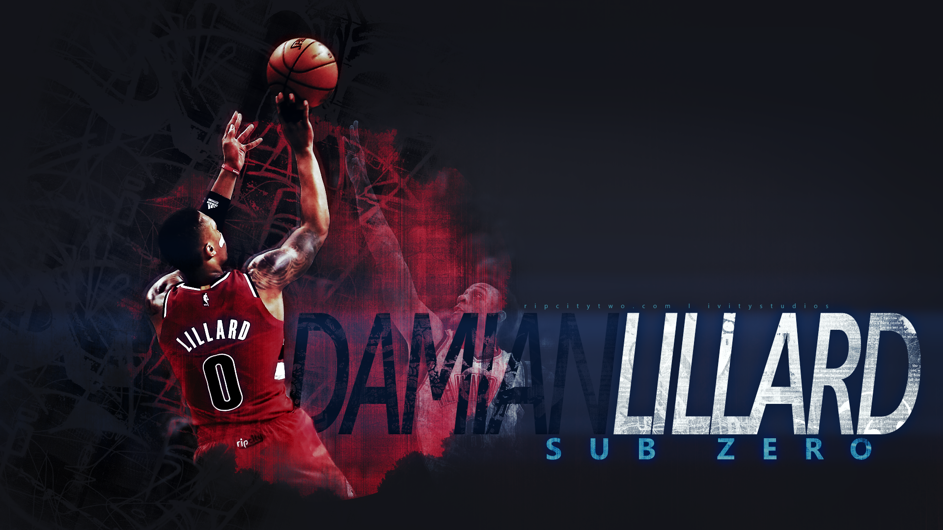 General 1920x1080 Damian Lillard basketball NBA Portland Blazers sport men typography simple background