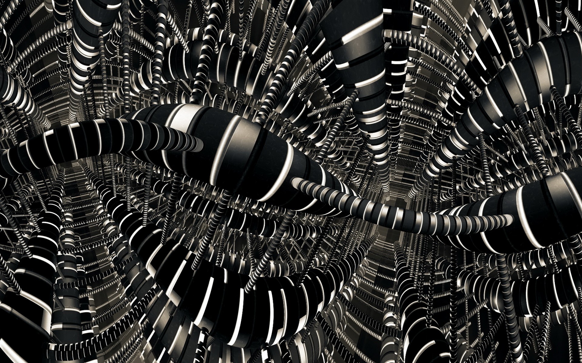 General 1920x1200 abstract monochrome digital art CGI 3D Abstract