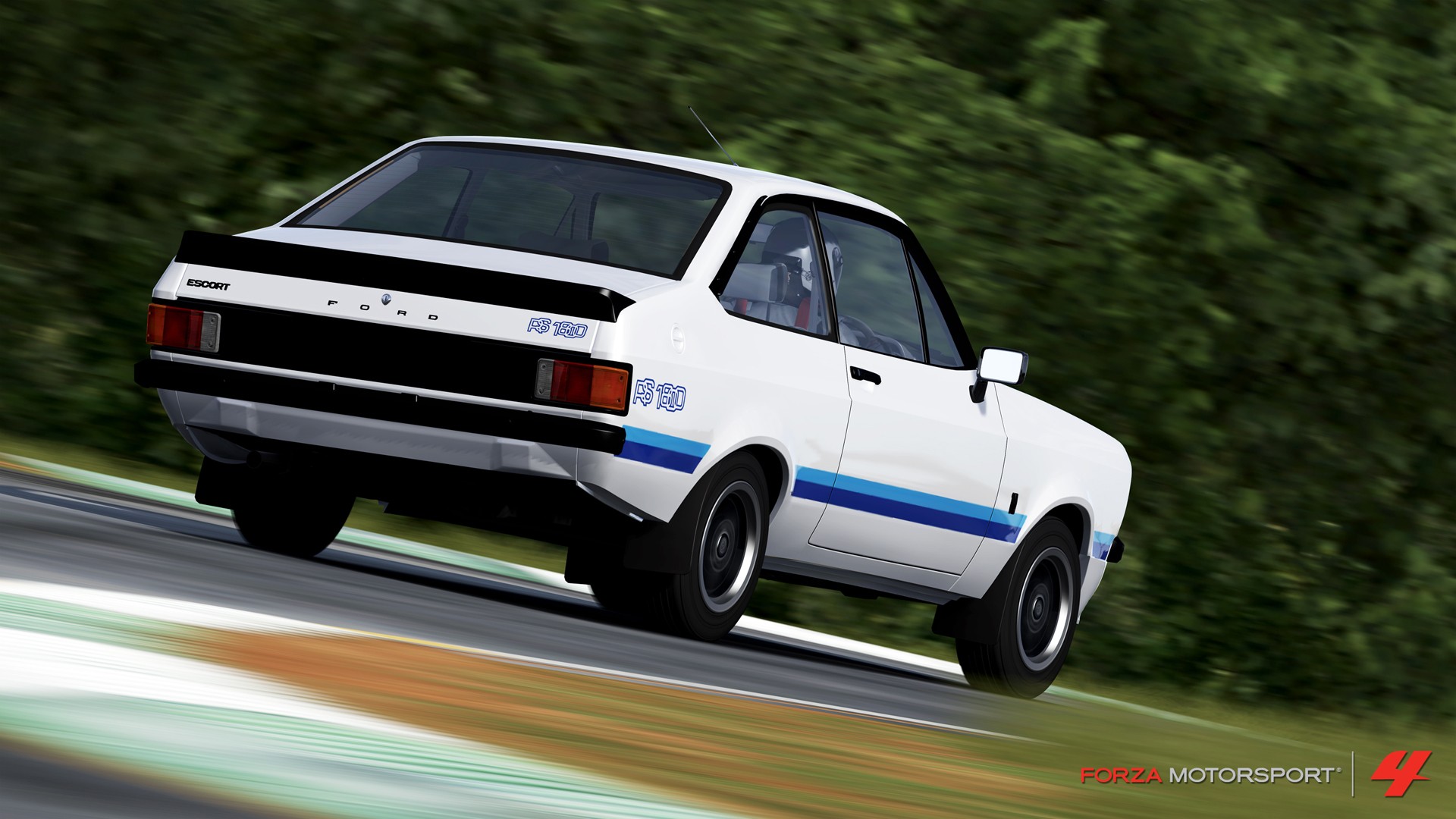General 1920x1080 Forza Motorsport 4 car video games Ford Escort MkII Ford white cars vehicle racing Turn 10 Studios