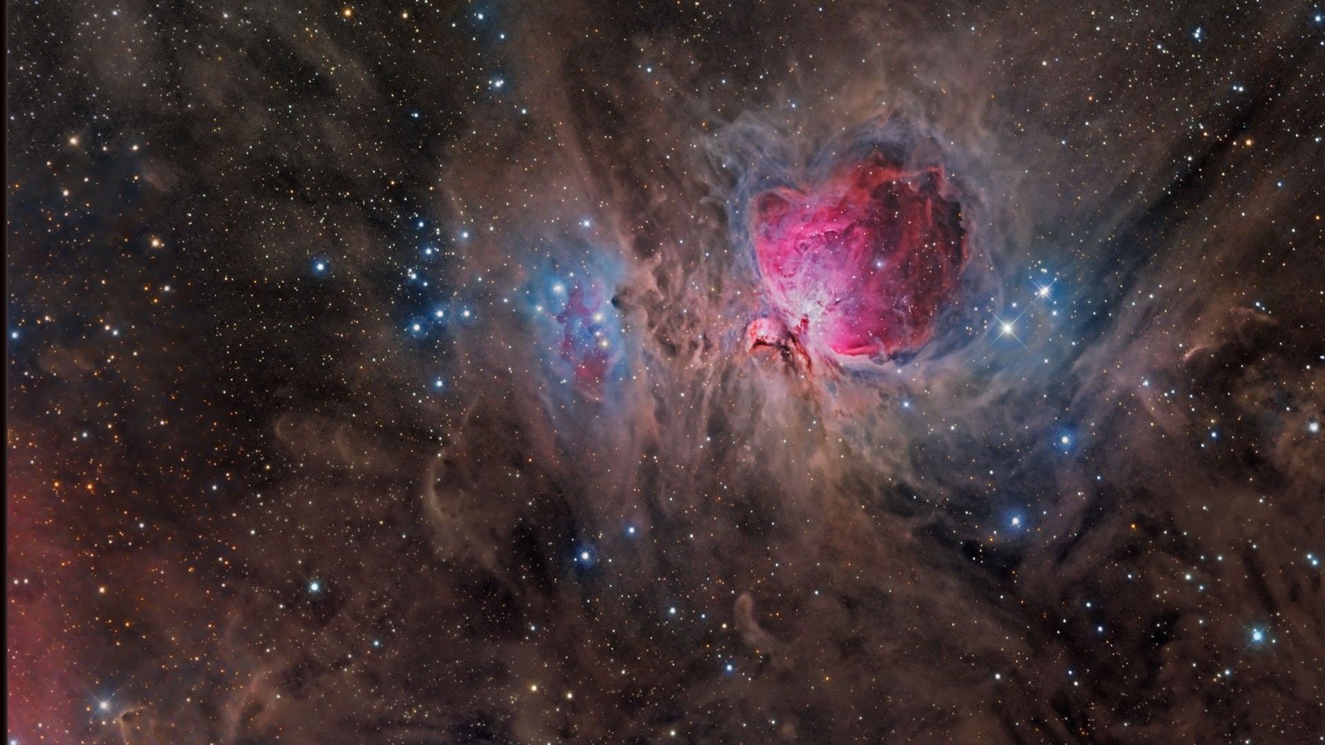 General 1920x1080 NASA galaxy stars sky nebula planet Messier 42 space space art digital art