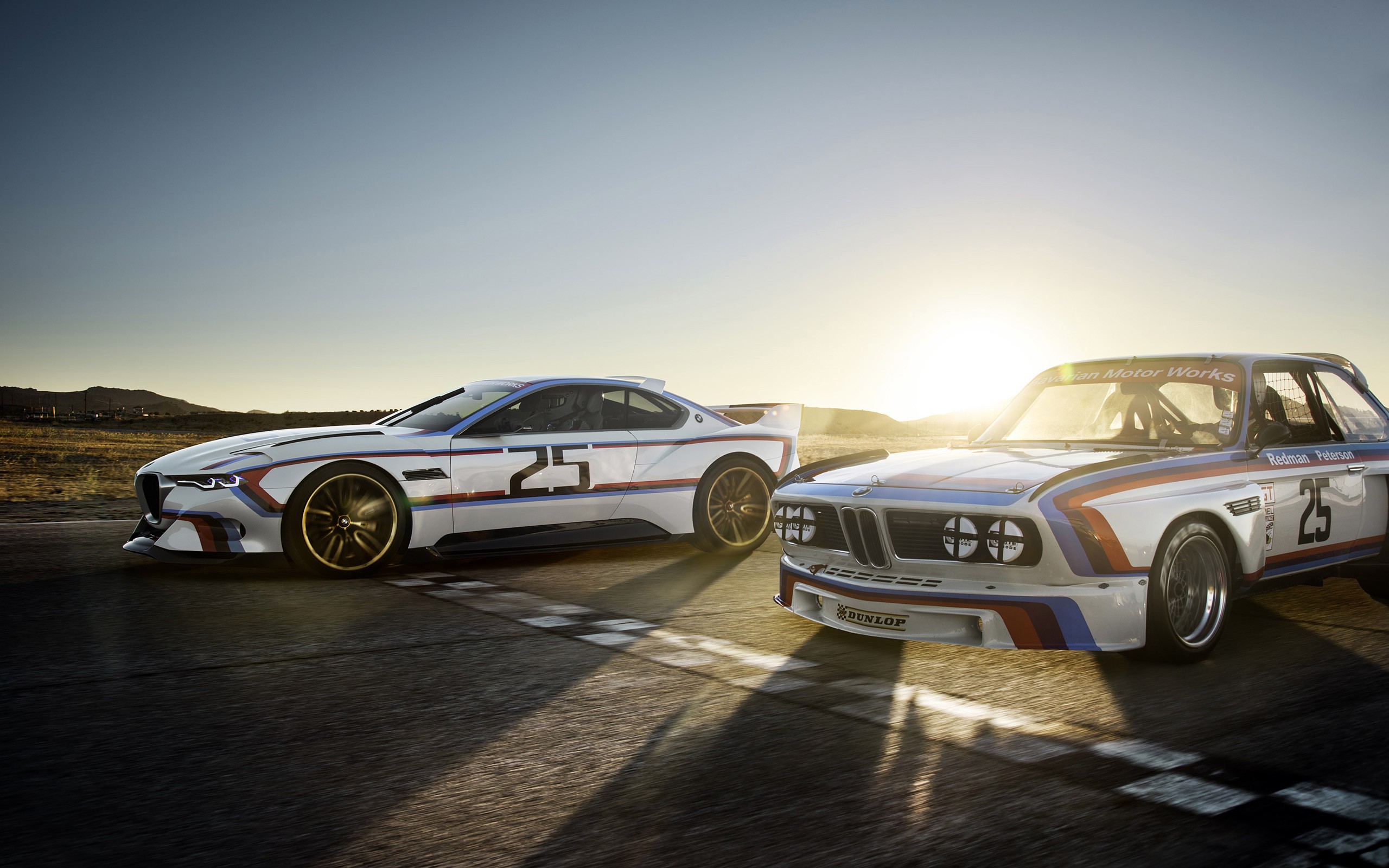 General 2560x1600 race tracks car sunset concept cars BMW 3.0 CSL HOMMAGE BMW E9 white cars vehicle racing motorsport race cars BMW