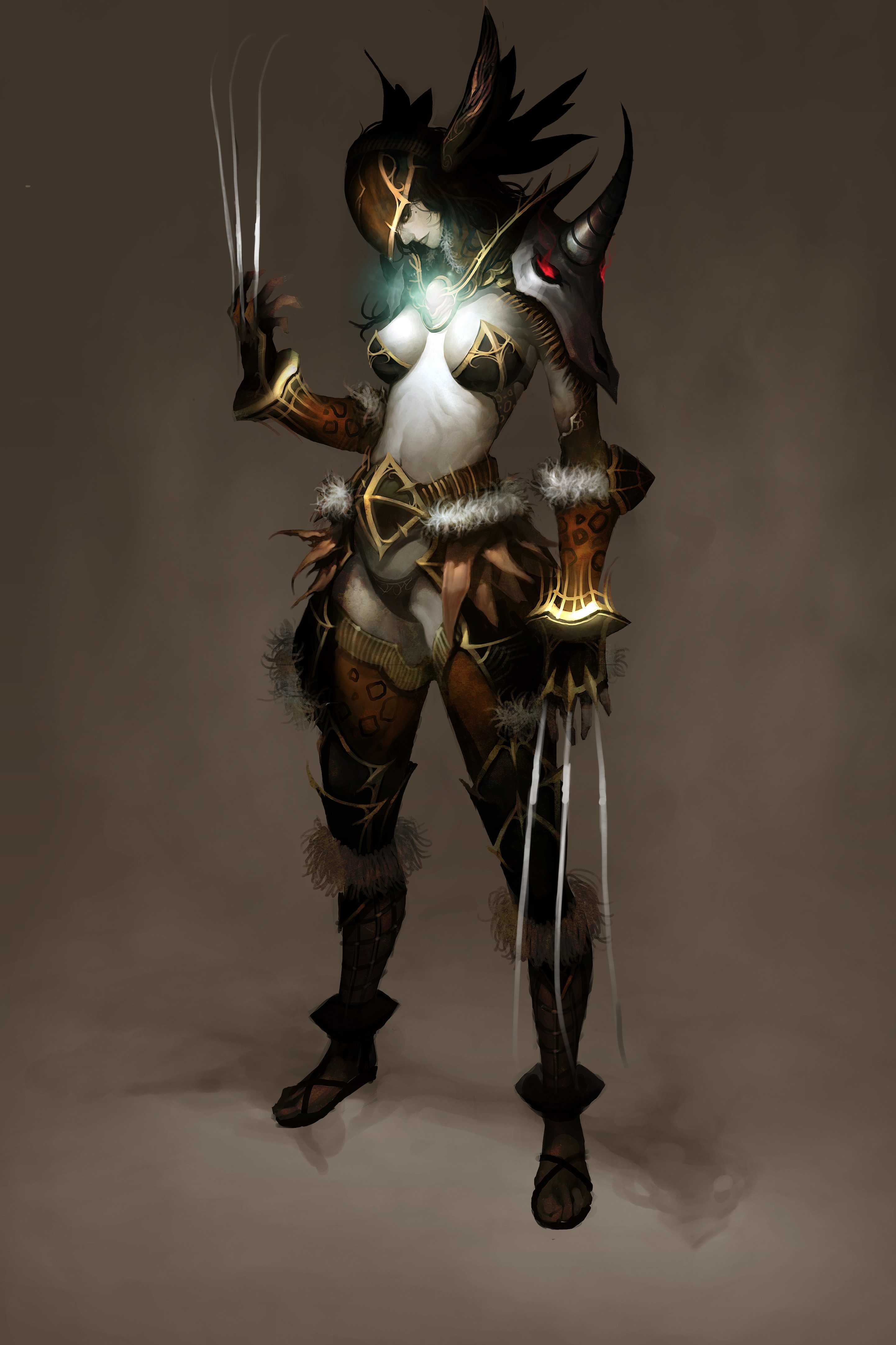 General 2885x4331 Atlantica Online fantasy girl boobs PC gaming video game art video game girls claws