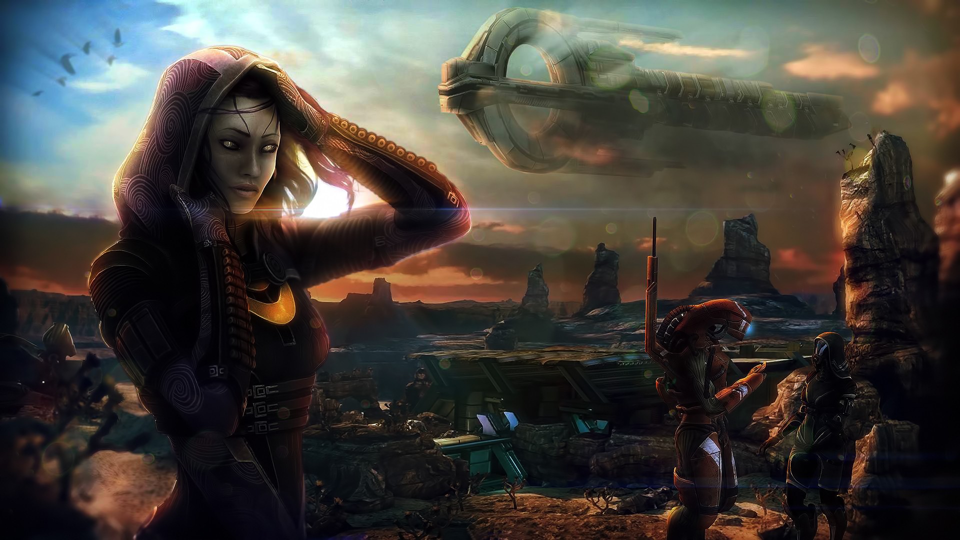 General 1920x1080 Mass Effect 3 geth video games Tali'Zorah video game girls science fiction science fiction women PC gaming video game art